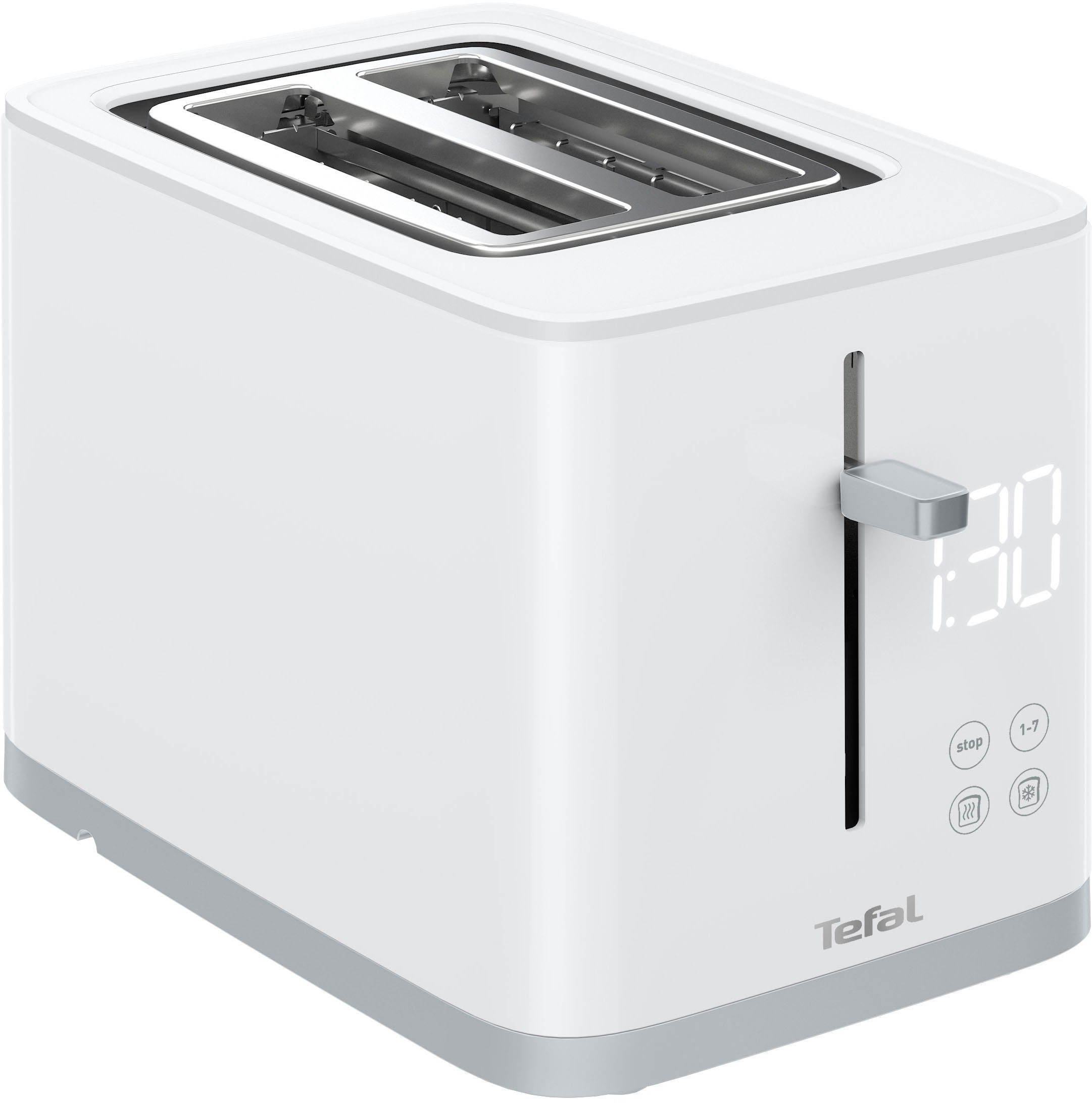 Tefal Toaster TT6931 Sense, 2 kurze Schlitze, 850 W, Countdown-Timer,  Krümelschublade, Anhebevorrichtung, Brotzentrierung