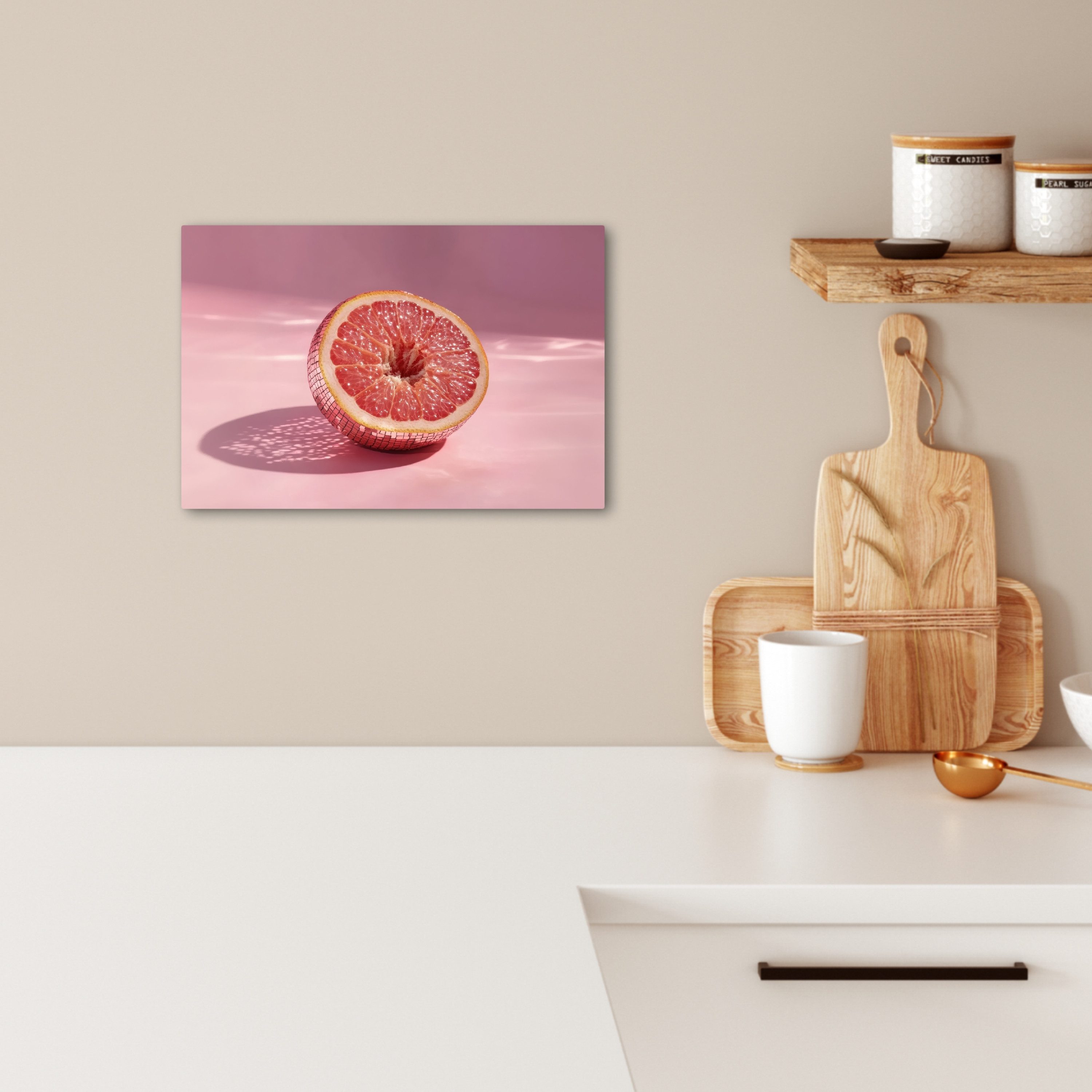 OneMillionCanvasses® Leinwandbild Grapefruit - Rosa - günstig online kaufen