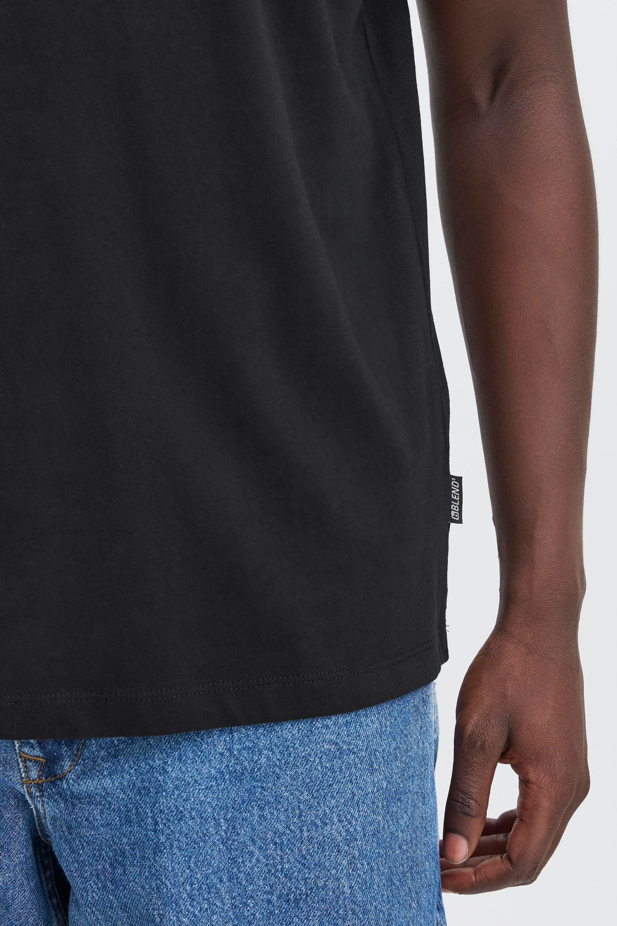Blend Rundhalsshirt BHEbo (1-tlg) Lässiges T-Shirt mit Stickerei
