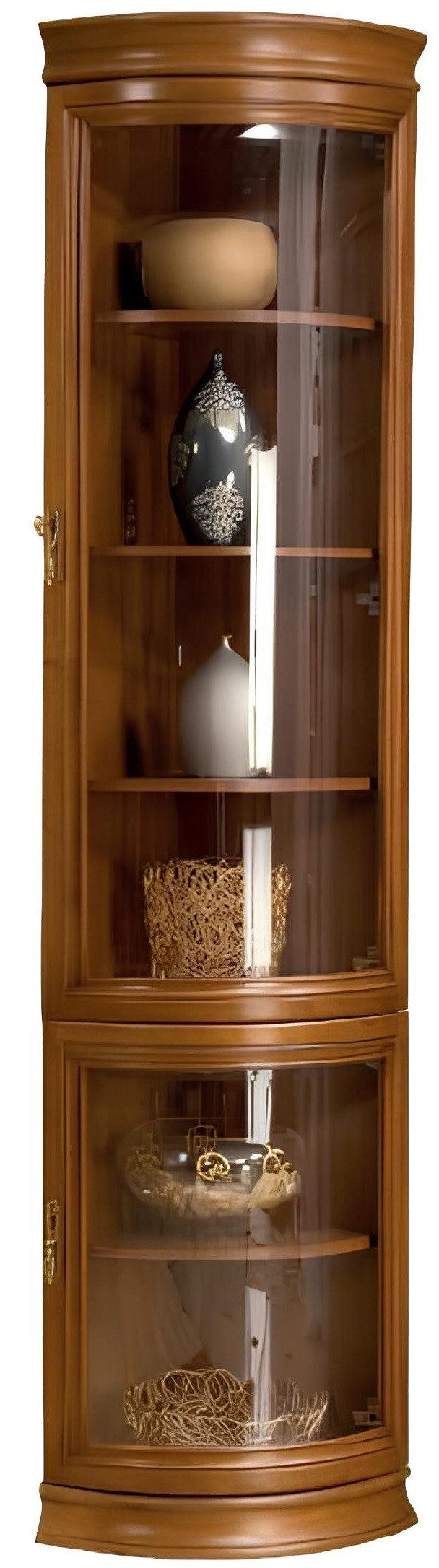 Xlmoebel Vitrine Traditioneller Schrank mit Bücherregal und Vitrine aus Glas (Klassische Schränke Schrank Schrankwand - Model SE) Hergestellt in Europa