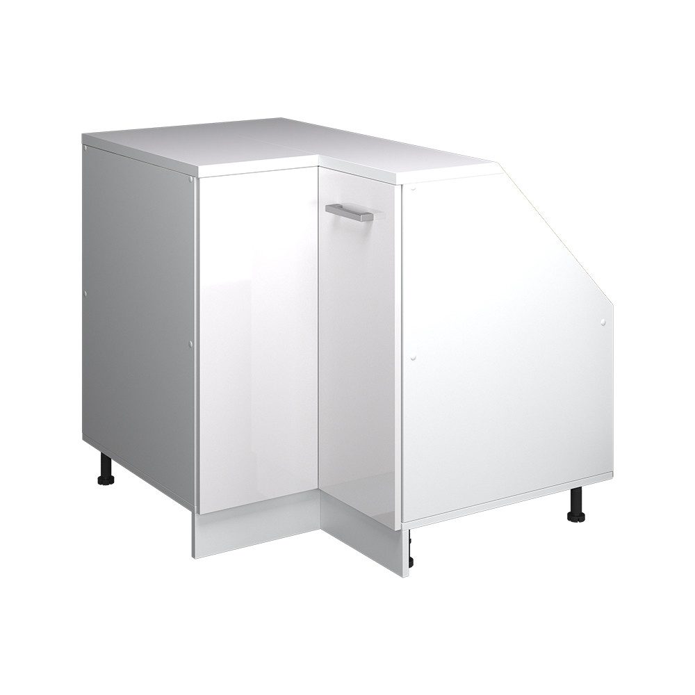 Vicco Kommode Rion, Weiß Hochglanz/Weiß, 75.6 x 81.6 cm mit 1 Tür, Schrankkorp... (1 St)