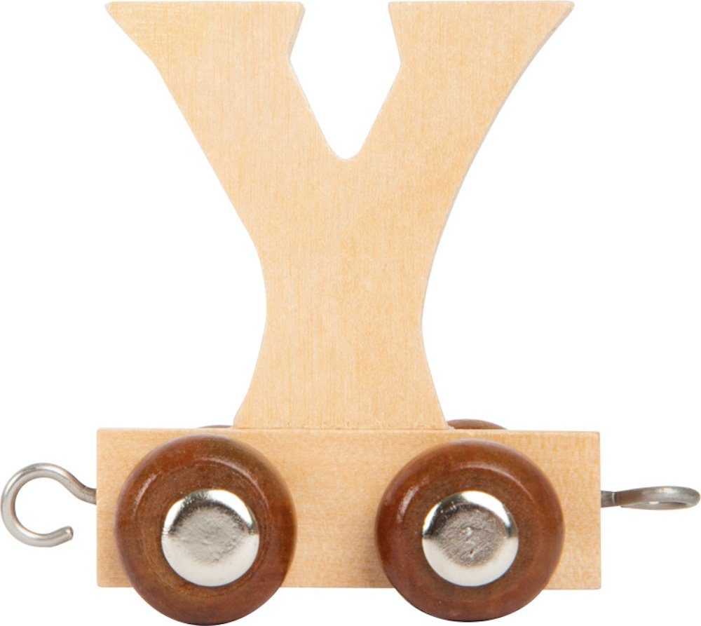 Small Foot Spielzeug-Zug Buchstabenzug Namenszug Buchstabe Y natur Holzzug, (Set, 1-tlg., 1), Einzigartiges Design, Made in Germany