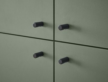 Furn.Design Highboard Juna (Kommode in Evoke Eiche mit Salbeigrün, 107 x 134 cm, 8 Fächer), skandinavisches Design