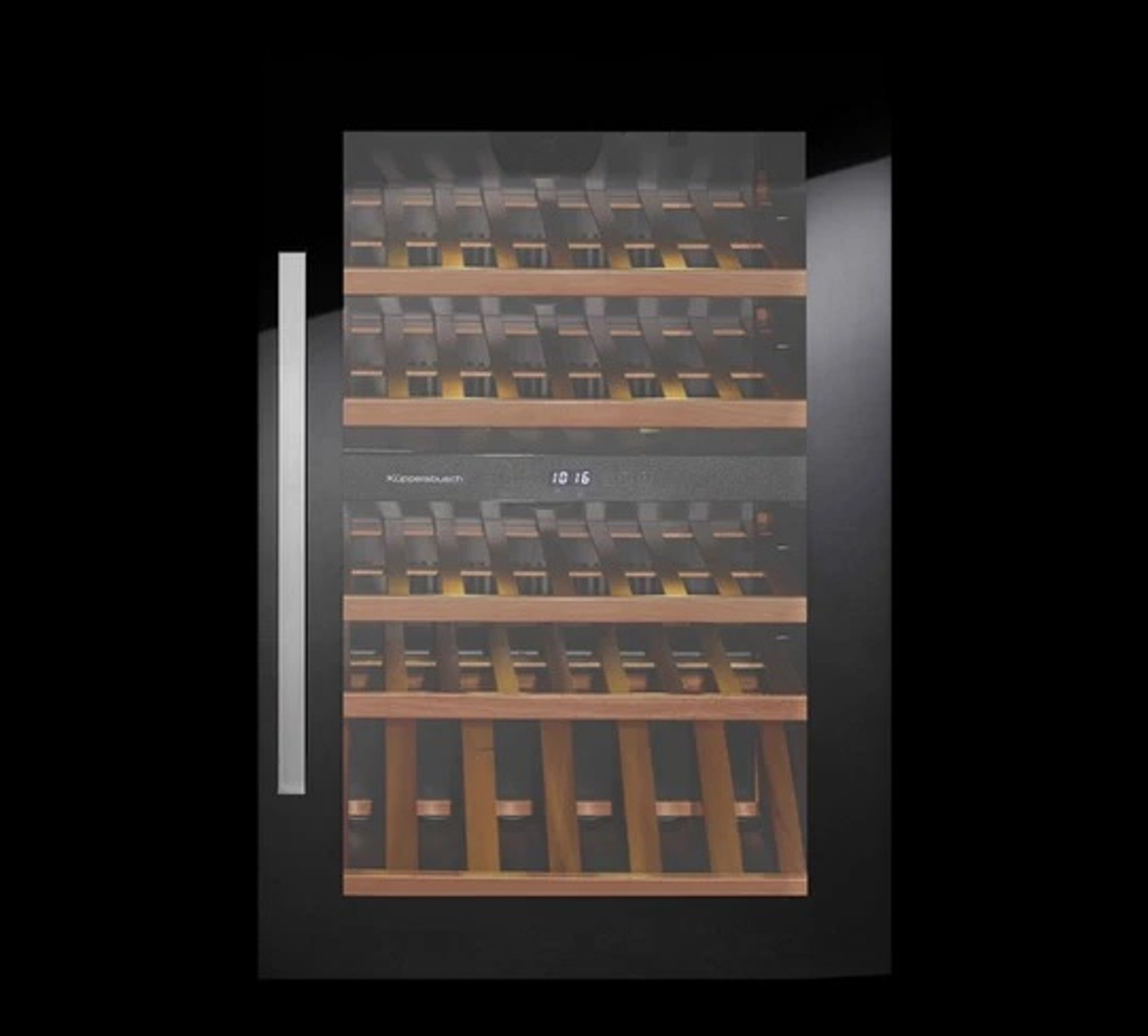 Küppersbusch Einbauweinkühlschrank FWK2800.0S, für 52 Standardflaschen á 0,75l,Elektronische Temperaturanzeige, LED Innenbeleuchtung