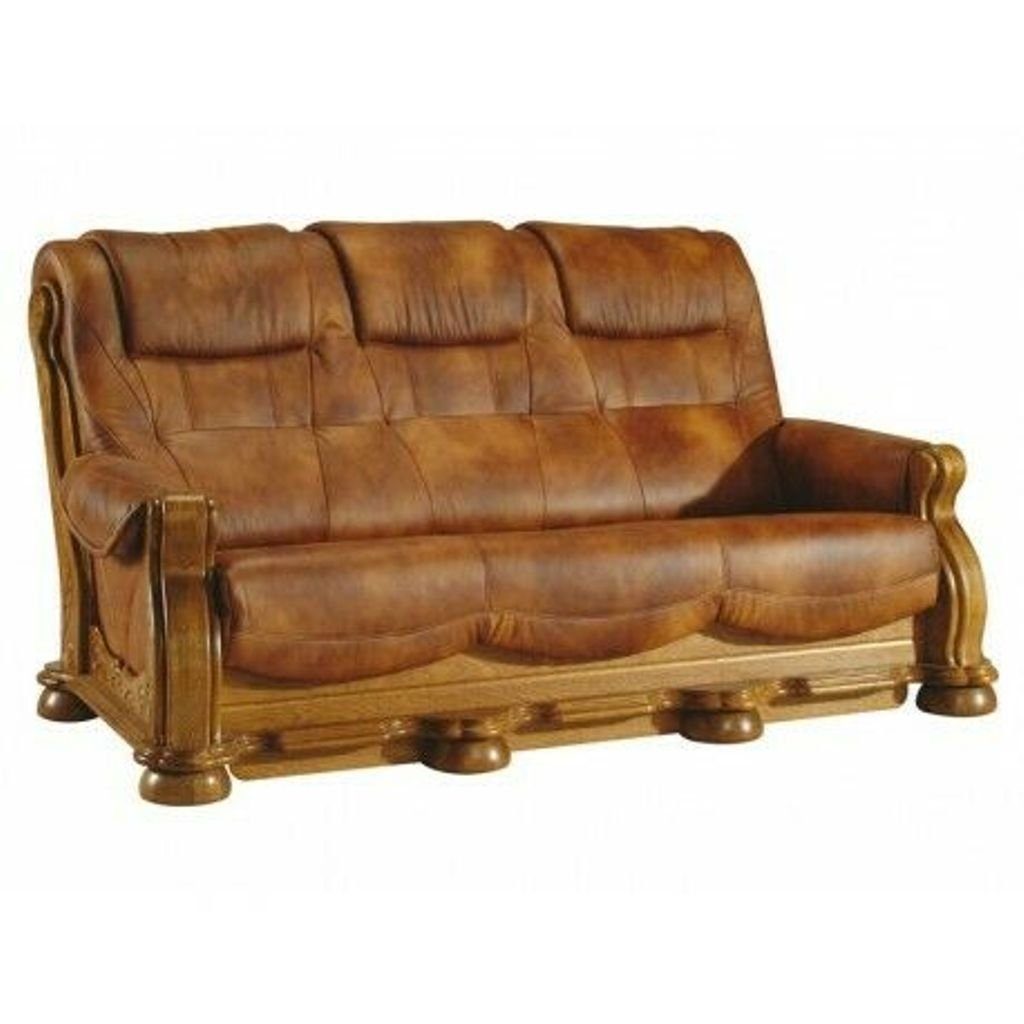 JVmoebel Sofa, Klassische Ledercouch Sofagarnitur Komplett Set 3+2+2