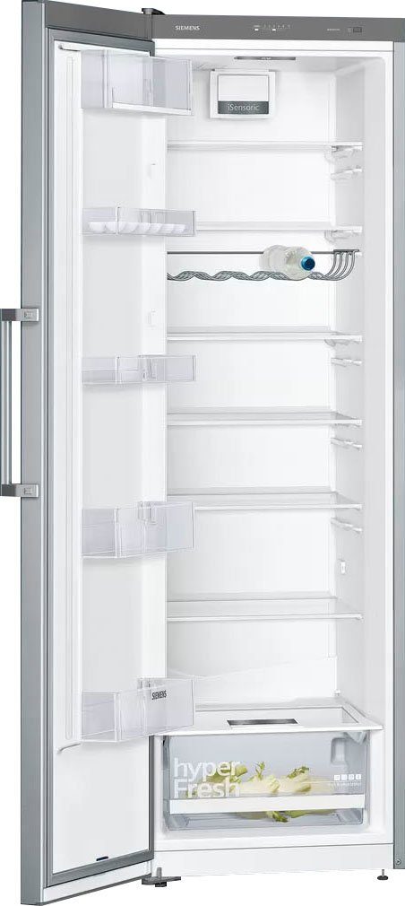 SIEMENS Kühlschrank mit breit Anti-Fingerprint KS36VVIEP, Edelstahl 60 186 iQ300 cm hoch, cm