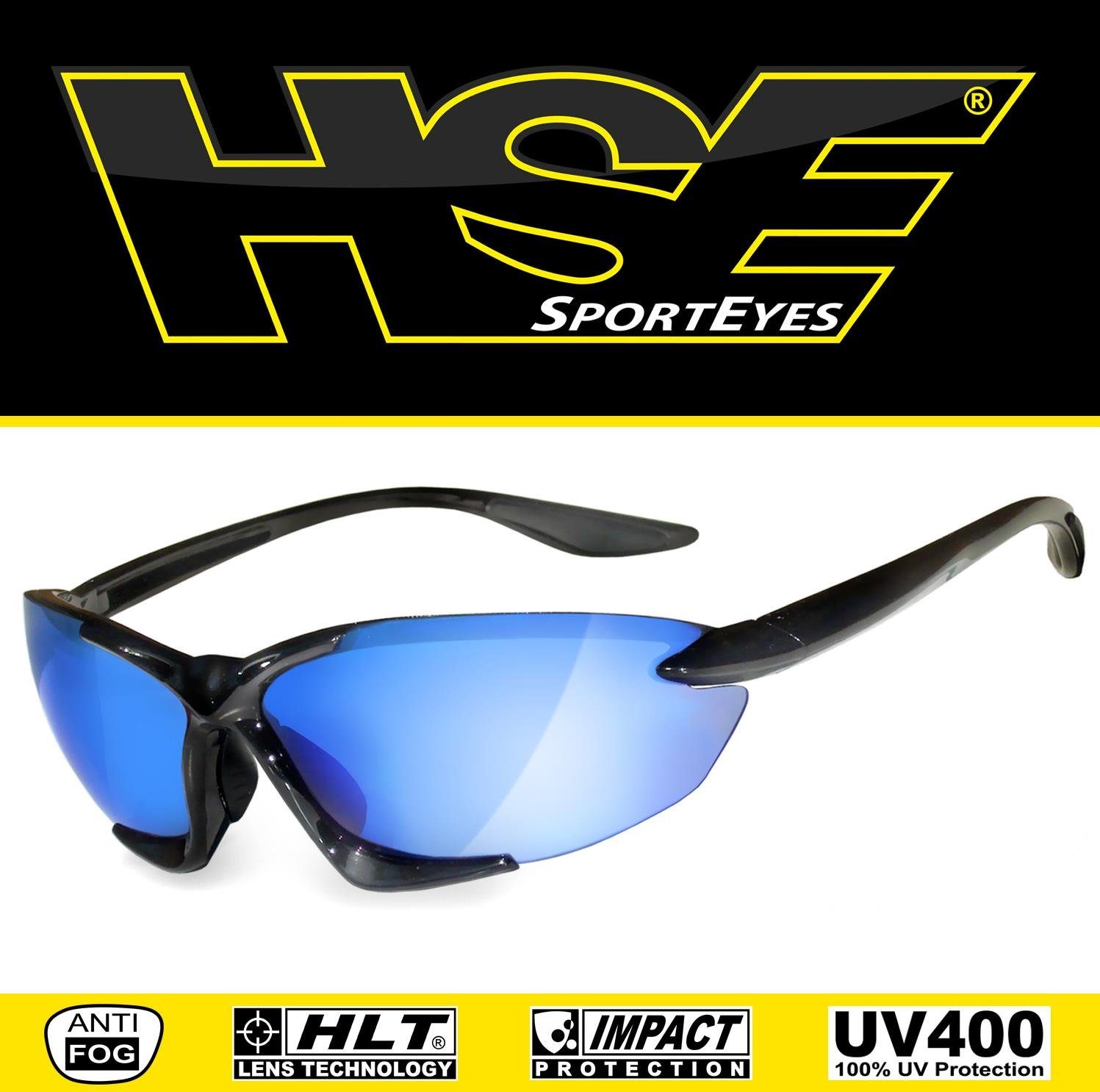 HSE - SportEyes Sportbrille TR3, Steinschlagbeständig durch Kunststoff-Sicherheitsglas