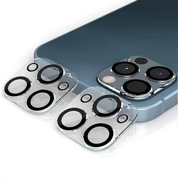 Baker 2 Stück Panzerglas für iPhone 15 14 13 12, Pro, Pro Max, Displayschutzfolie, 2 Stück Kameraschutz und 1 TPU Handyhülle, Sichtschutz, Schutzfolie