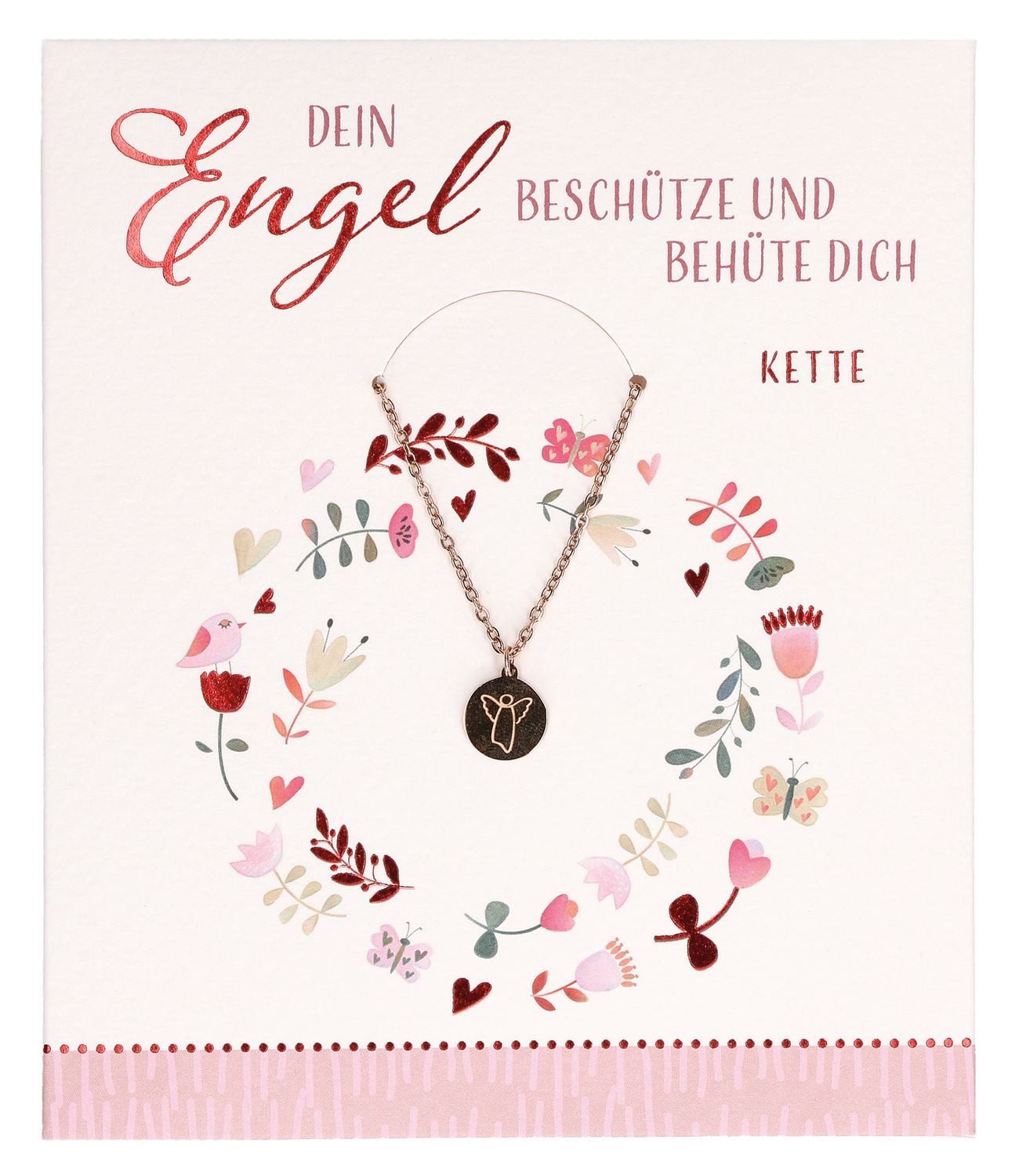 Grußkarte Dein Engel beschütze und behüte dich Kette