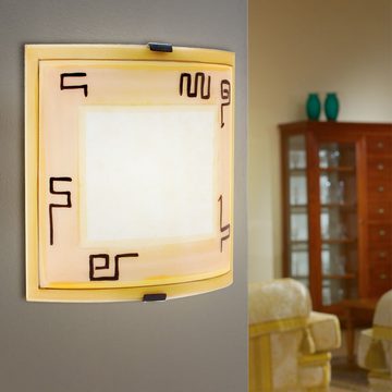 etc-shop LED Wandleuchte, Leuchtmittel inklusive, Warmweiß, 2er Set Wand Decken Lampen Arbeitszimmer Beleuchtung Glas