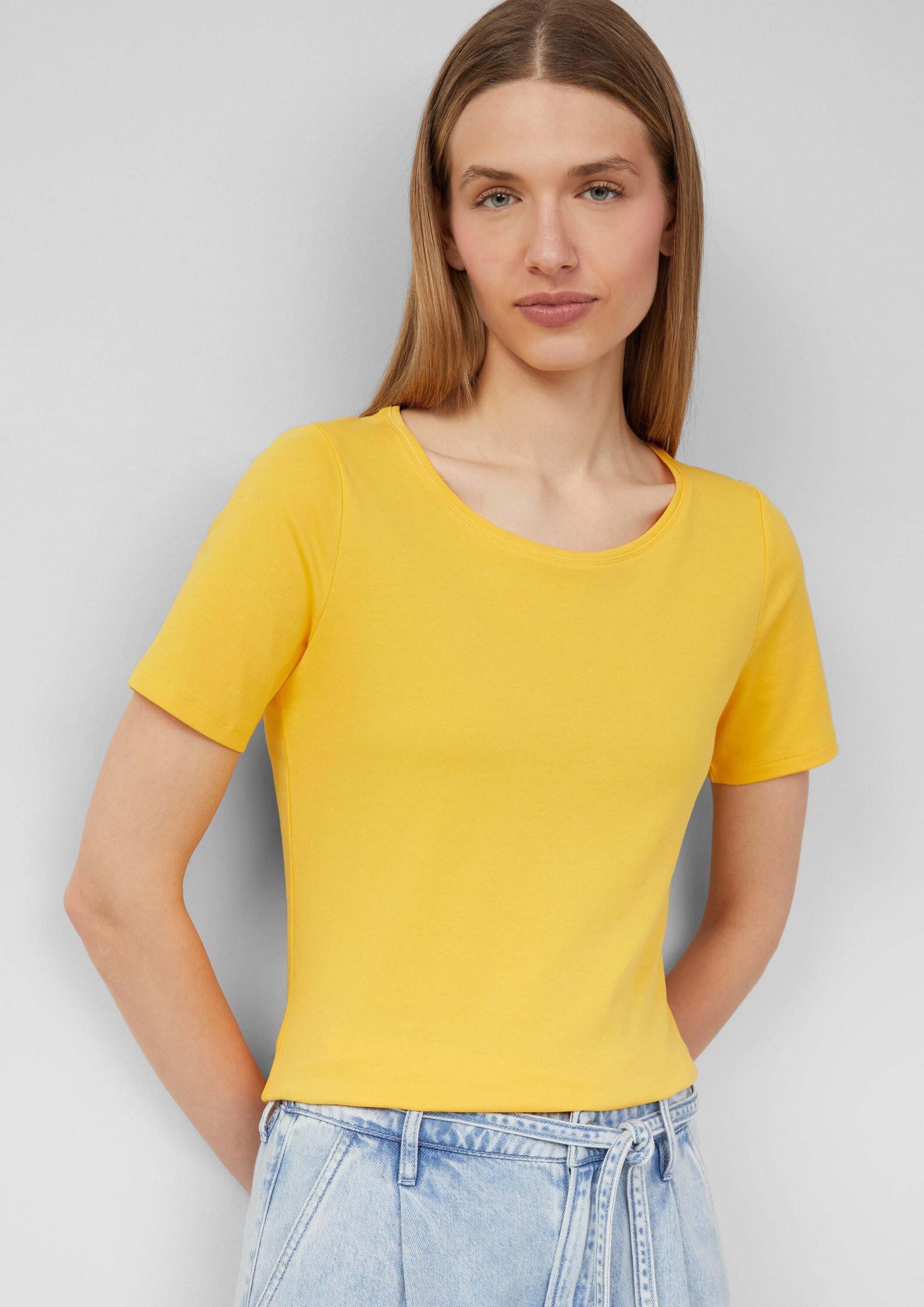 s.Oliver Kurzarmshirt T-Shirt T-Shirt aus Interlockjersey im Slim Fit günstig online kaufen