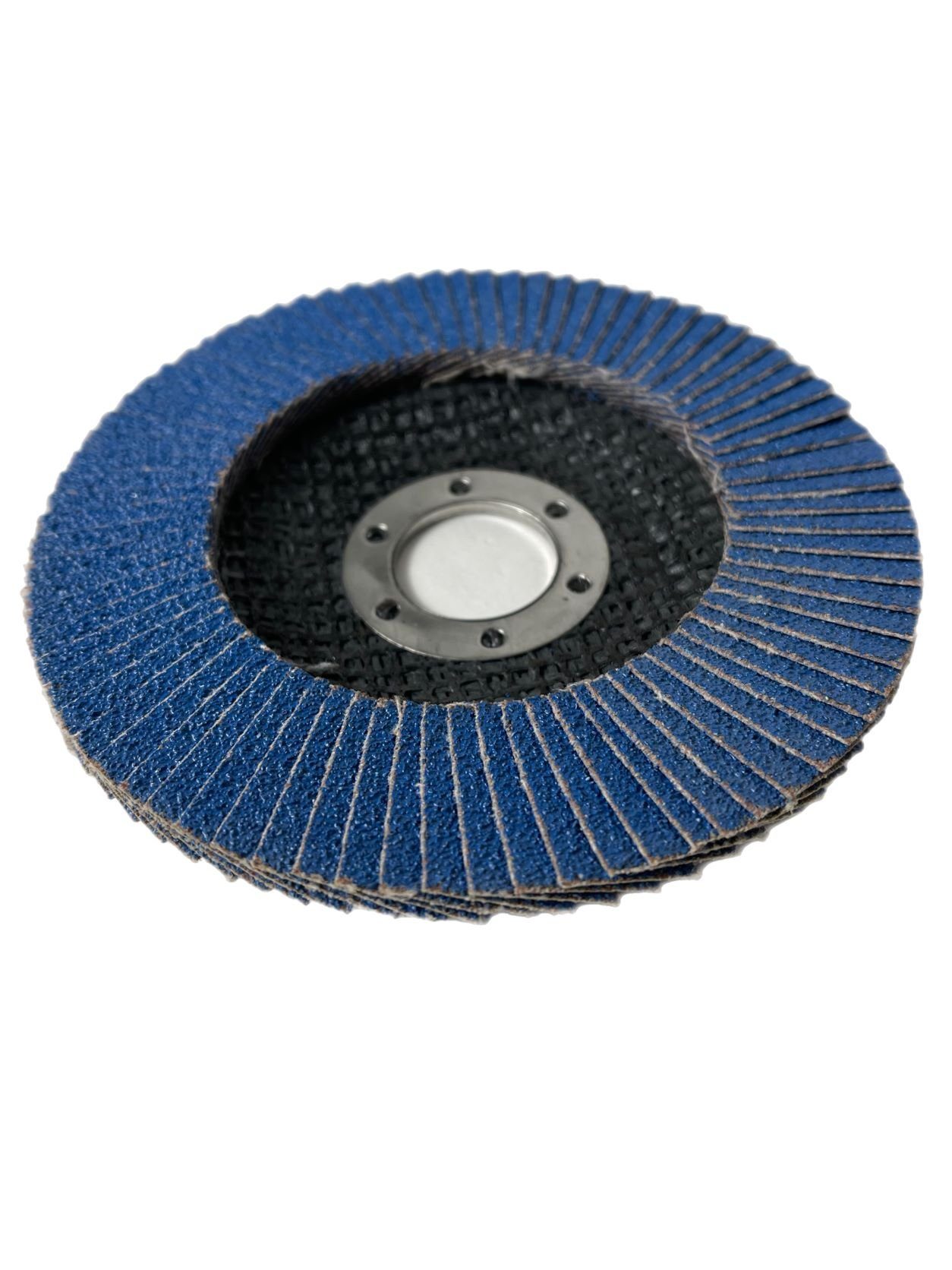 VaGo-Tools Fächerscheibe Fächerschleifscheiben 115mm flach P80 Blau 10x