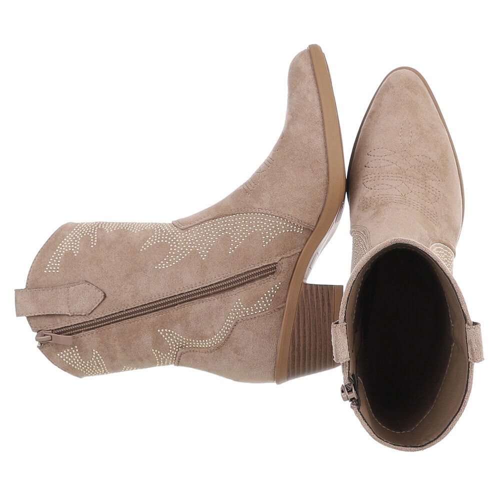 Ital-Design Damen Cowboyboots Western Westernstiefelette (88817502) Blockab günstig online kaufen