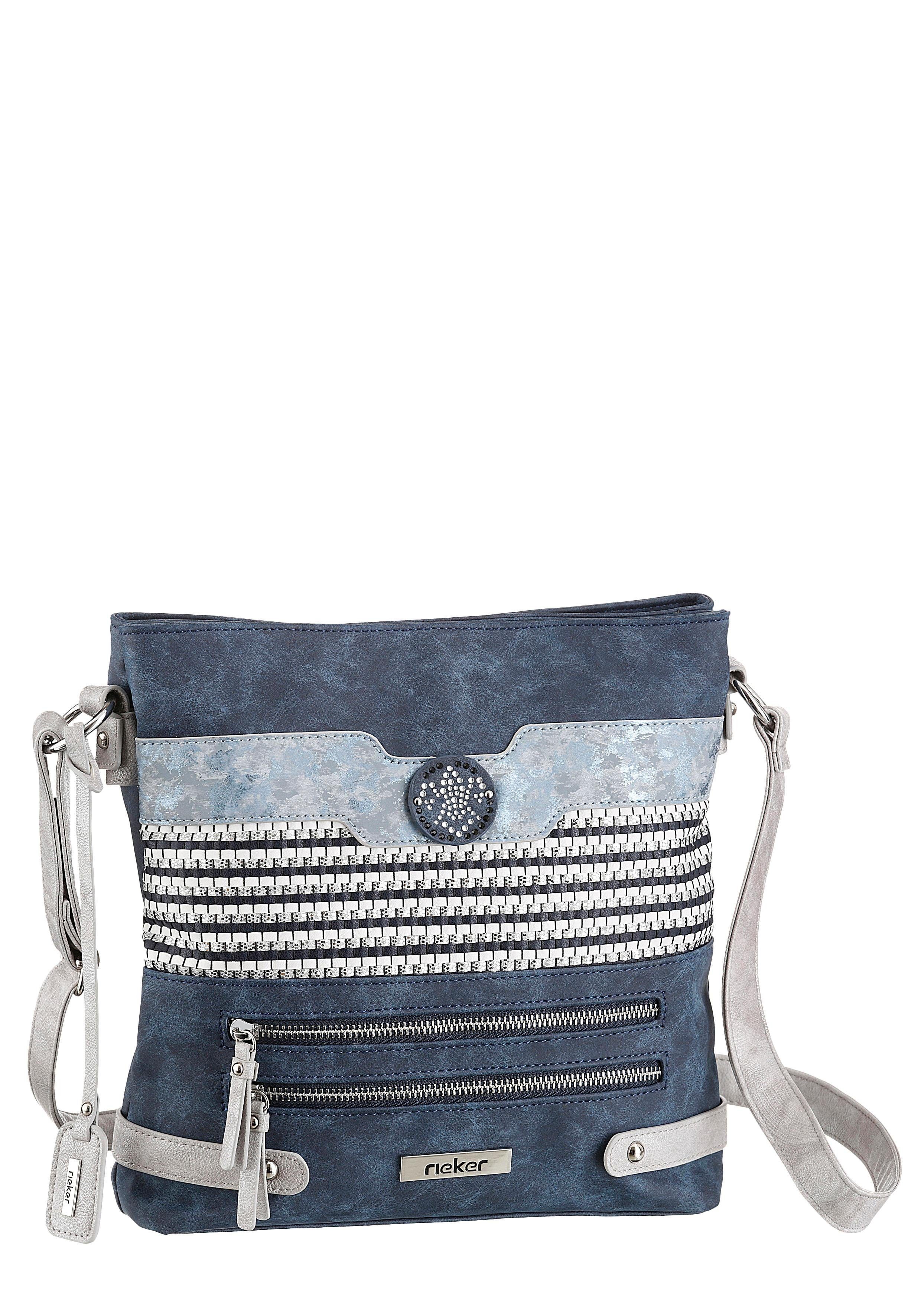 Rieker Umhängetasche, Schultertasche, Damen-Tasche mit praktischem Reißverschluss-Rückfach