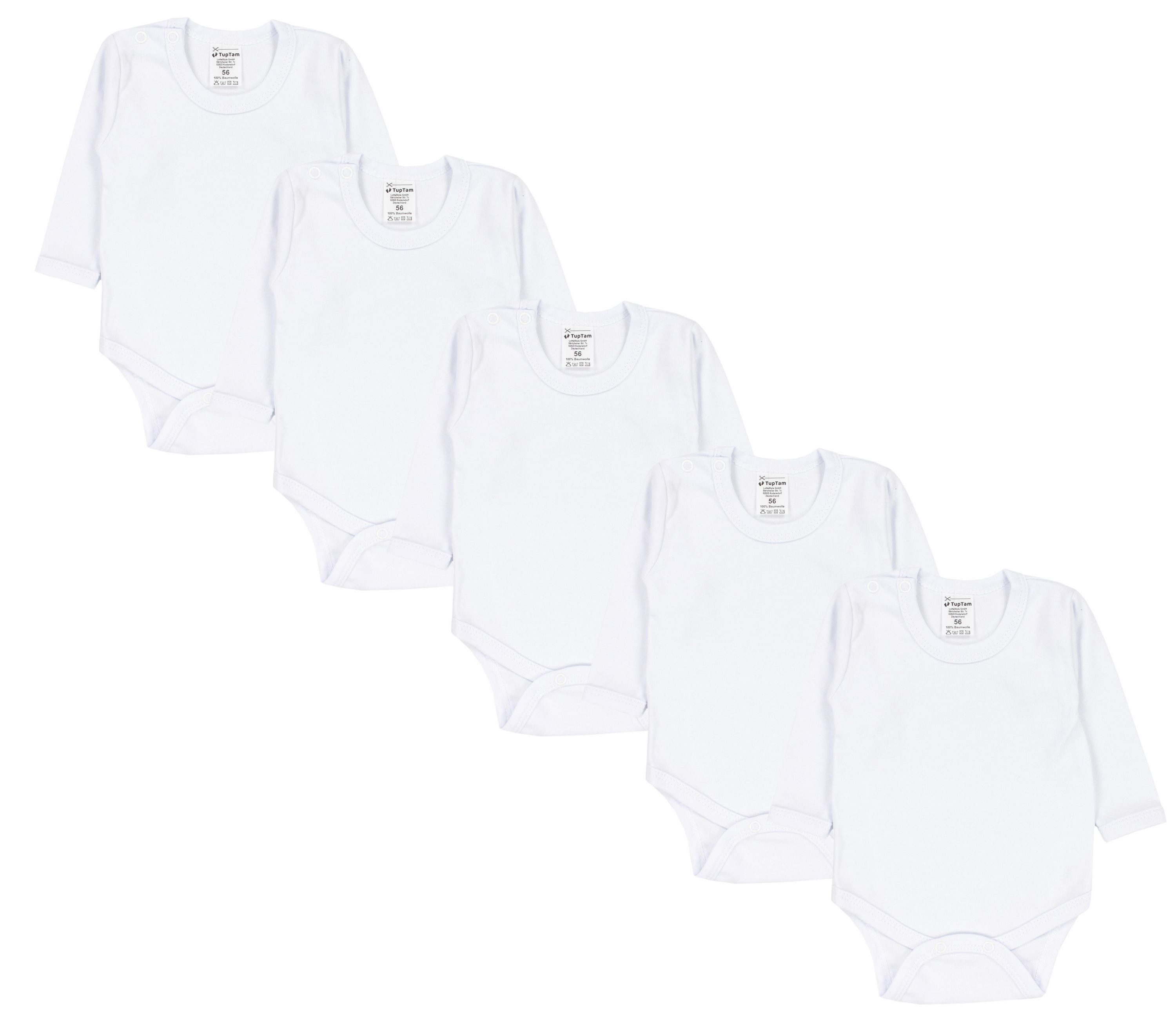 TupTam Langarmbody TupTam Jungen Baby Body Langarm Unifarben 5er Pack