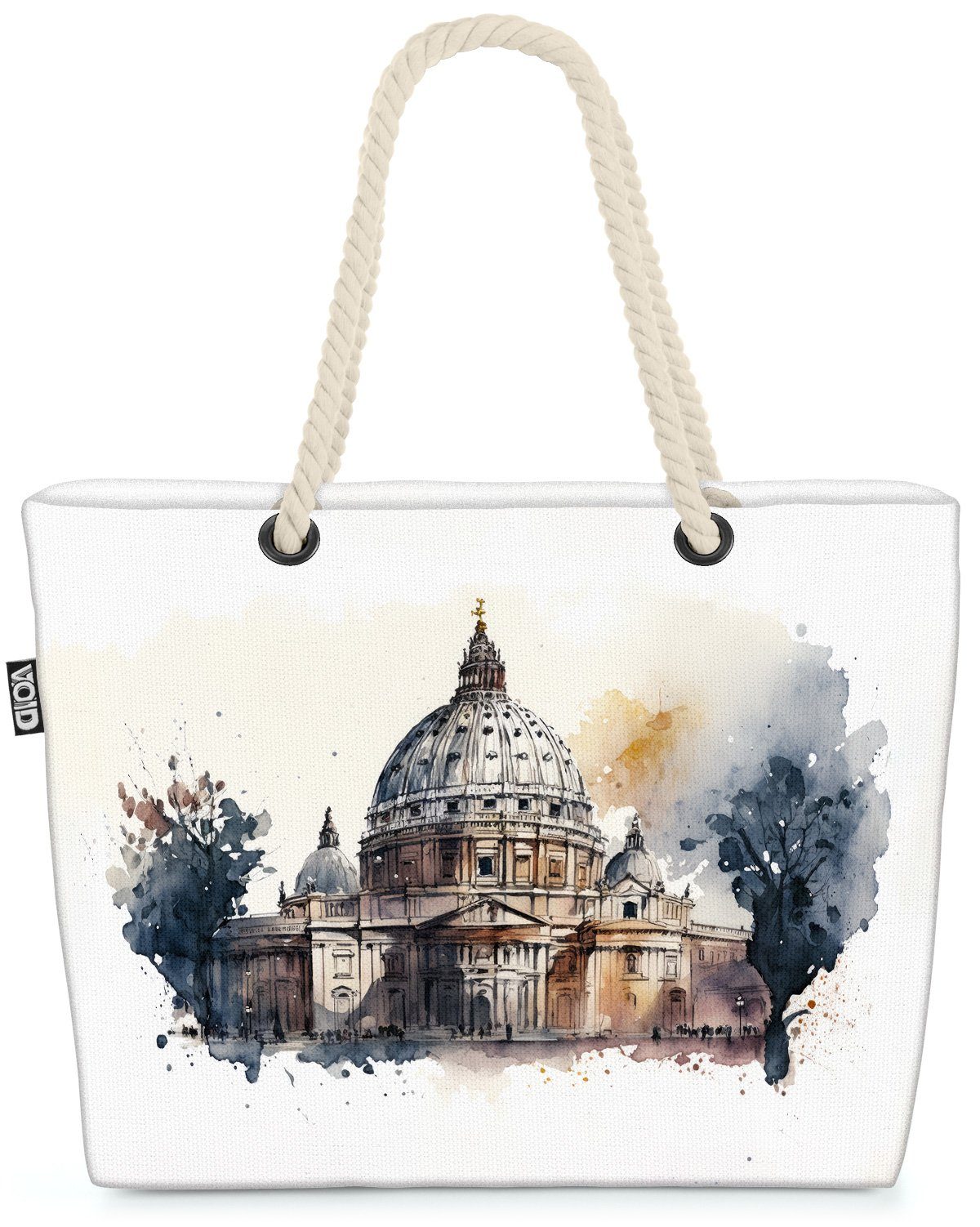 VOID Strandtasche (1-tlg), Vatikan Stadt Rom Petersdom Vatikan Kirche Fenster Religion frieden j | Strandtaschen