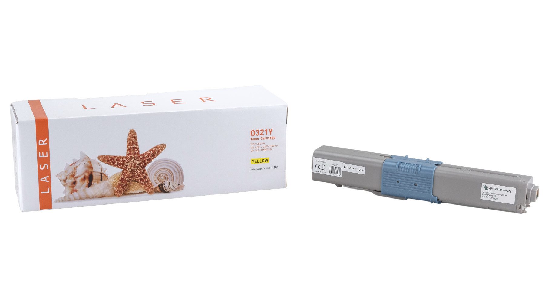 Supplies Germany Tonerkartusche 1.500 Seiten, (1-St), Toner-Kit gelb gelb 1500 Seiten