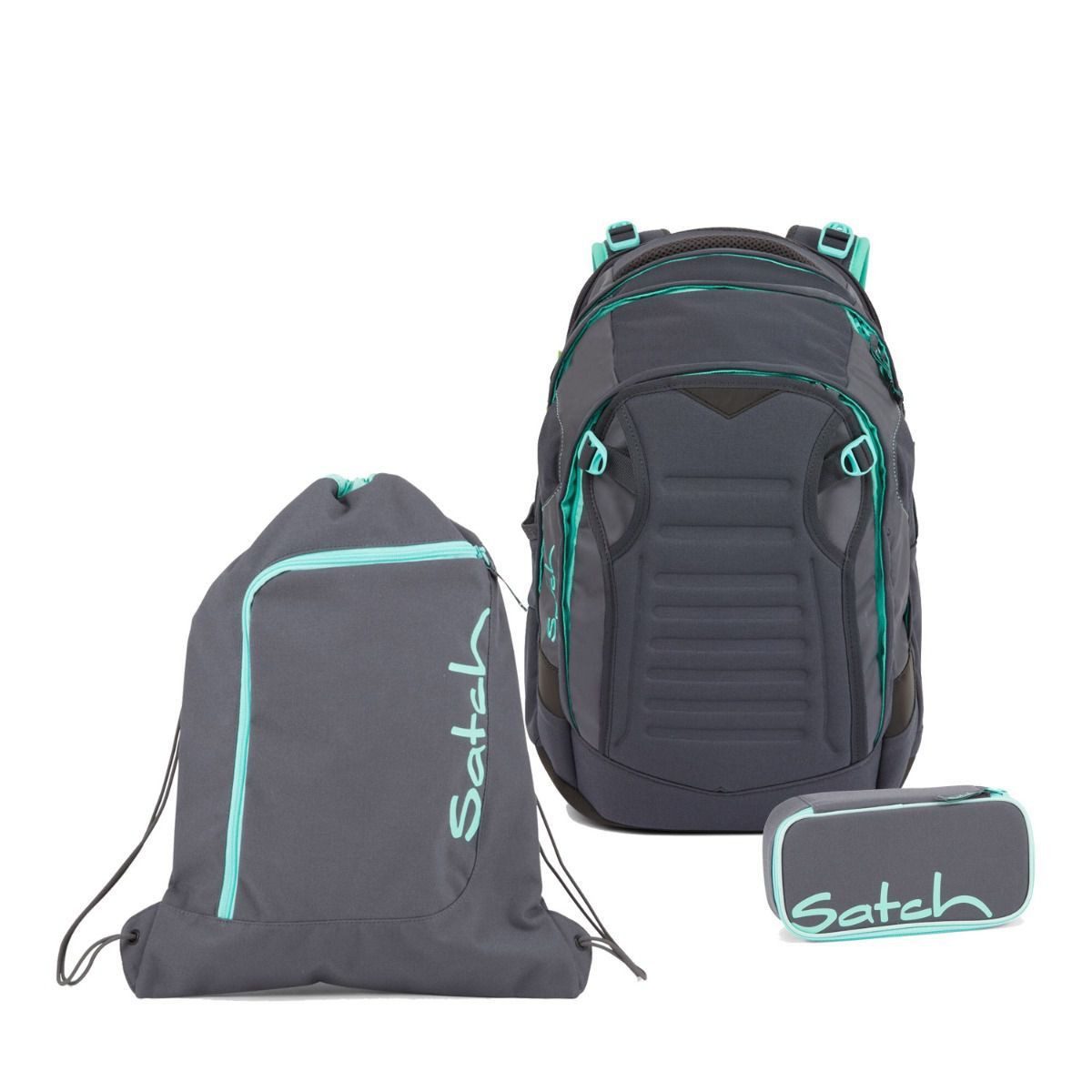 Satch Schulrucksack Match (3tlg., inkl. Schlamperbox und Sportbeutel)