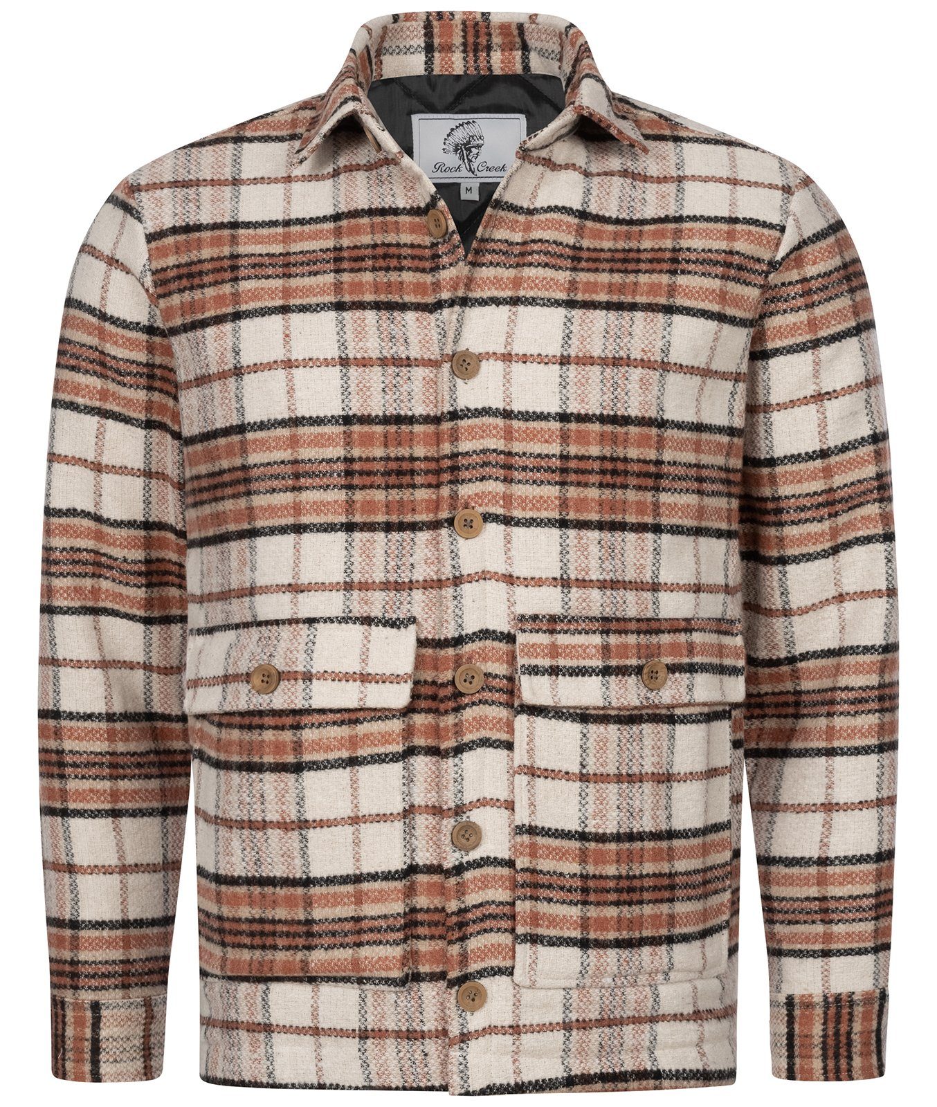 Rock Creek Hemdjacke Herren Jacke Flanelljacke H-338 Beige