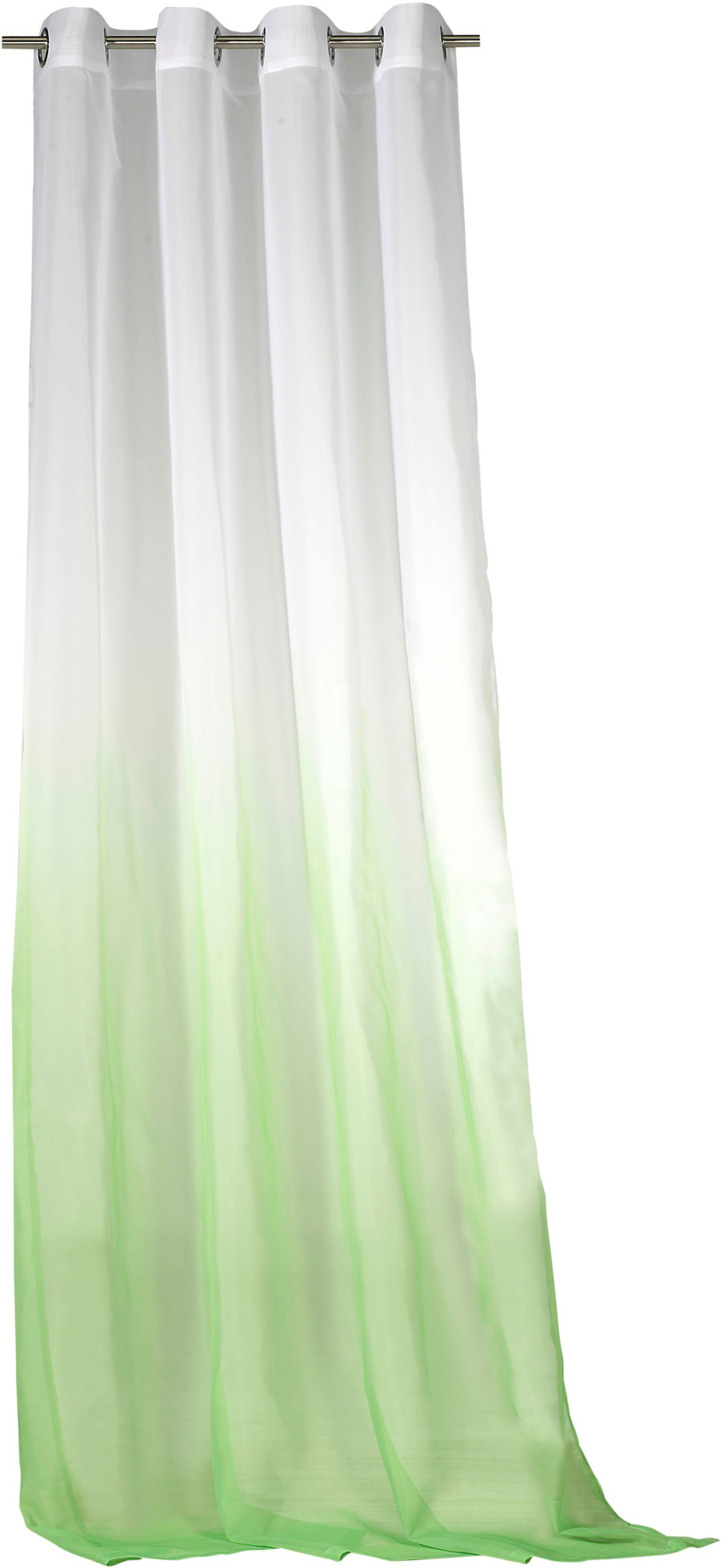 Vorhang Maischa, St), Voile, transparent, hellgrün Ösen Farbverlauf (1 Weckbrodt, mit transparent