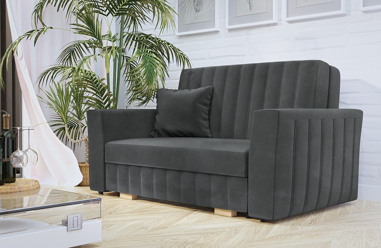 MIRJAN24 Schlafsofa Viva Glam II, mit Bettkasten und Schlaffunktion, 2 Sitzer Polstersofa inkl. Kissen, Wohnlandschaft Paros 6