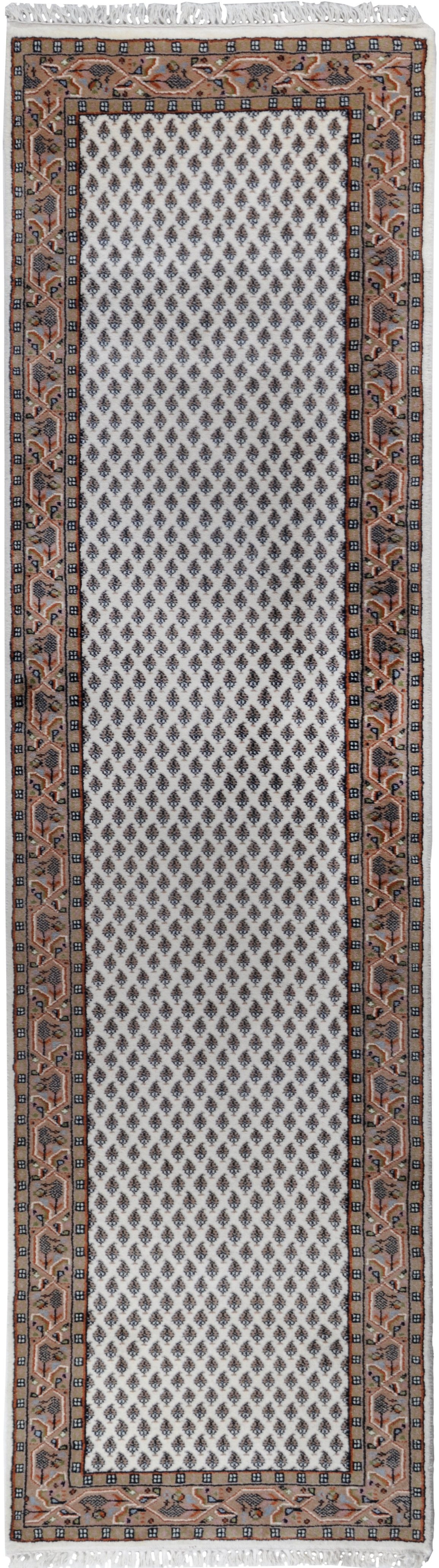 THEKO Läufer Chandi Mir, handgeknüpft, rechteckig, Höhe: 12 mm, Teppich-Läufer, reine Wolle, mit Fransen, Wohnzimmer
