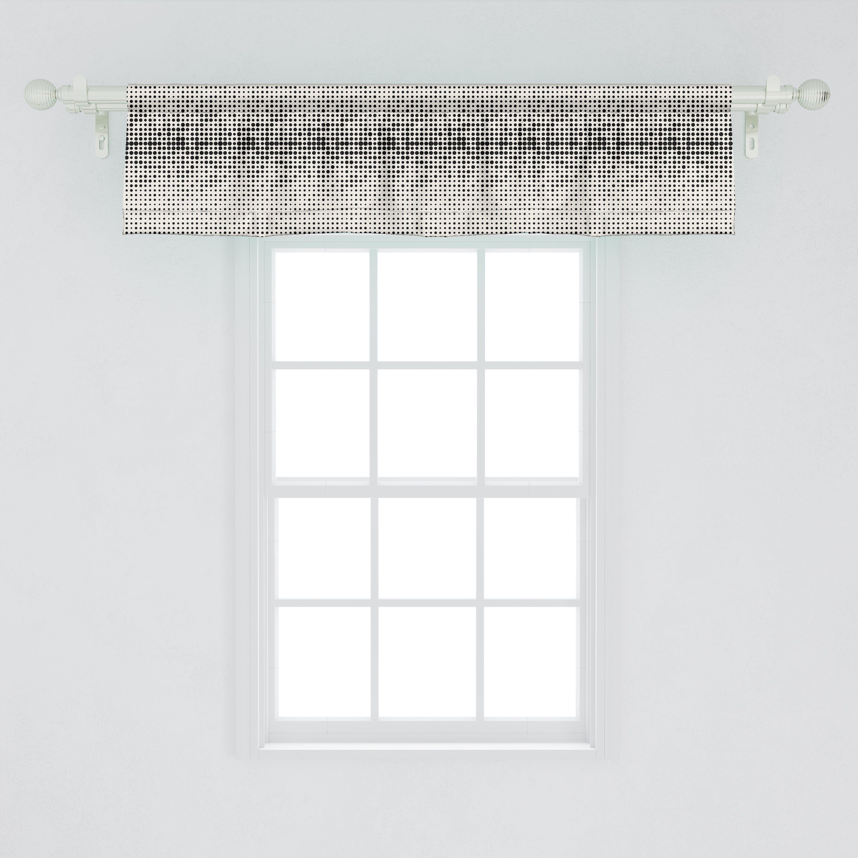 Volant Küche Dekor Schlafzimmer Halbton-Tupfen-Muster Abakuhaus, Scheibengardine Vorhang für Stangentasche, Modern mit Microfaser,
