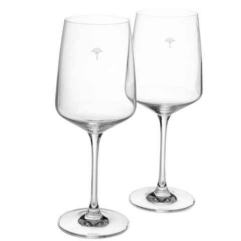JOOP! Weinglas JOOP! LIVING - SINGLE CORNFLOWER Weißweinglas 2er Set, Glas