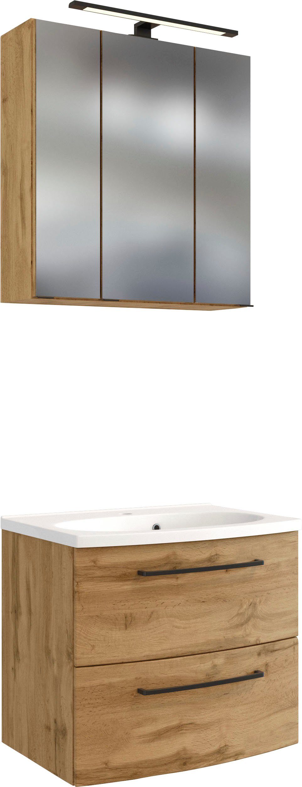 welltime Badmöbel-Set Chicago, (2-St), Soft-Close-Funktion