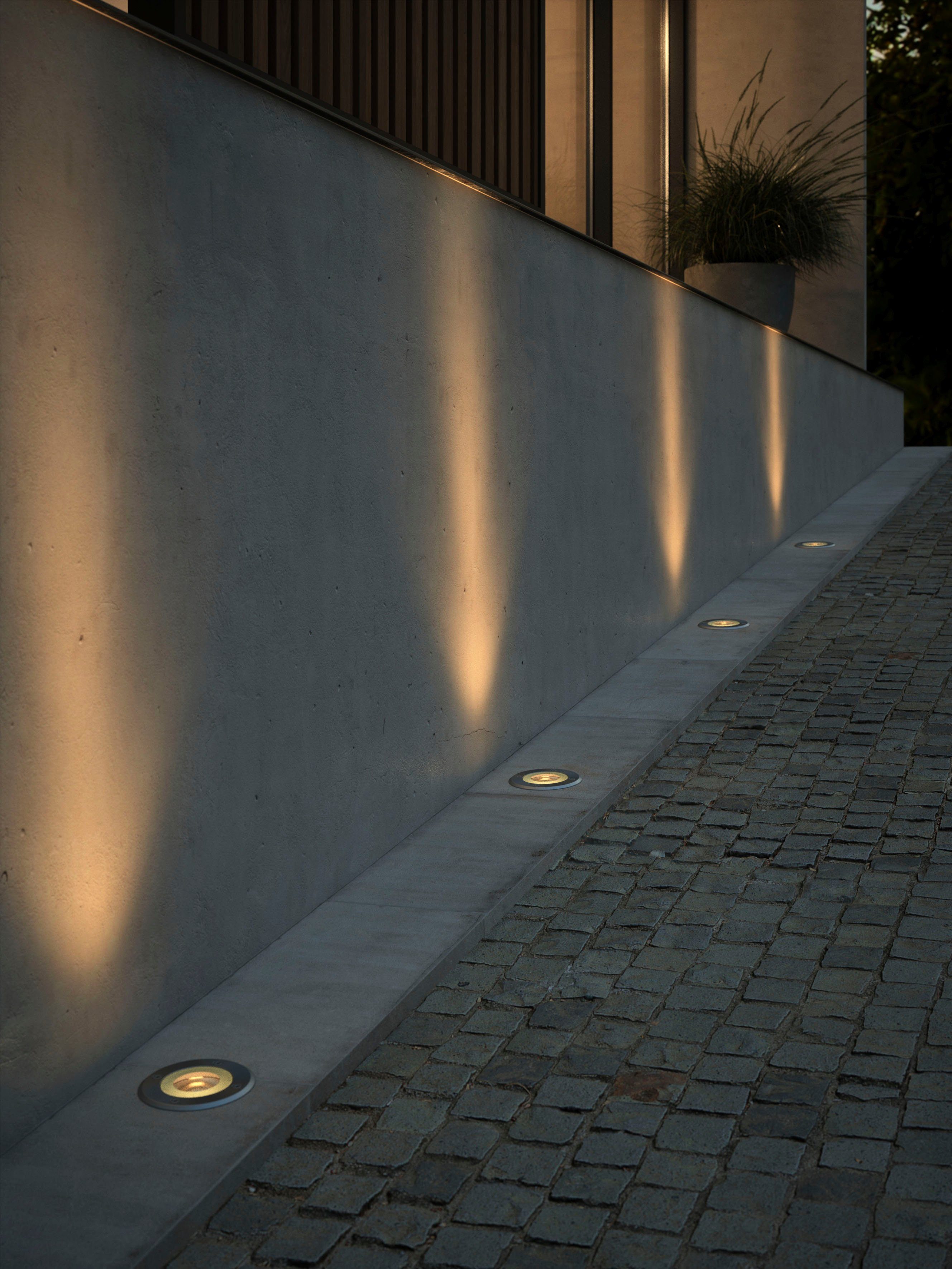 oder Leuchtmittel, Einfahrt, Gehweg den den die Nordlux Andor, ohne Garten für Bodeneinbaustrahler Pollerleuchte