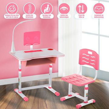 LETGOSPT Kinderschreibtisch Kinderschreibtisch Set mit Stuhl, Höhenverstellbar Lernschreibtisch, Schülerschreibtisch mit Stuhl und Schublade Set
