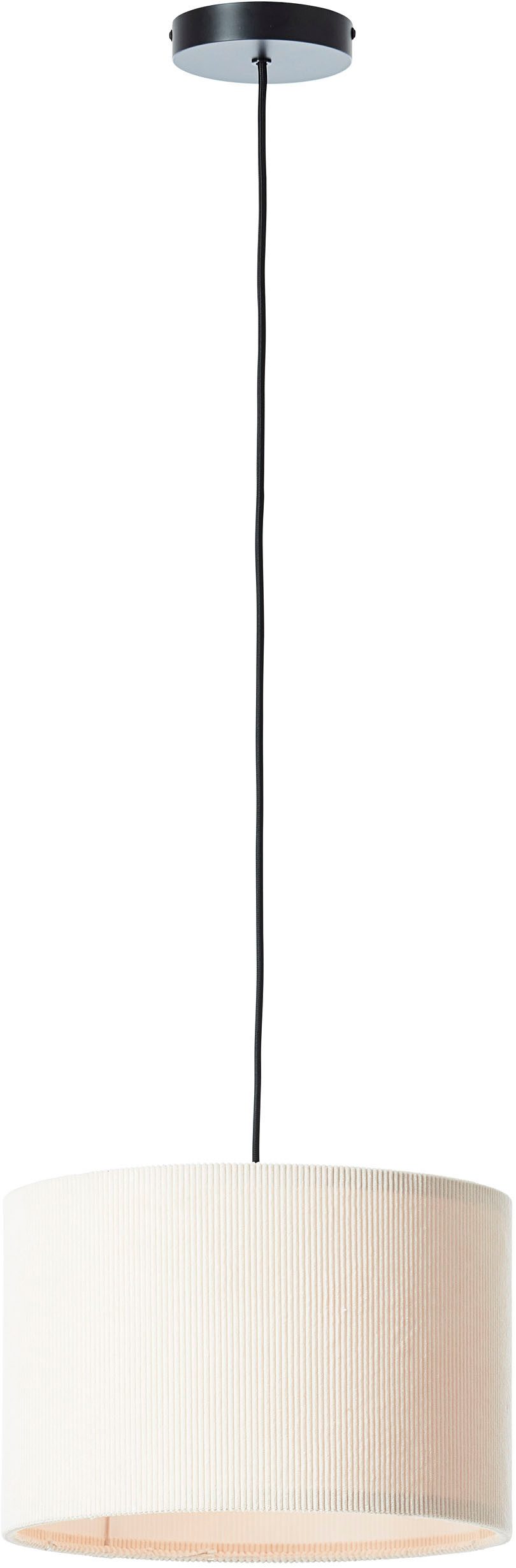 LeGer Home by Lena Gercke Pendelleuchte Kathleen, ohne Leuchtmittel, Cordstoff, Höhe 150 cm, Ø 35 cm, E27, kürzbar, beige – Bild 4 von 5