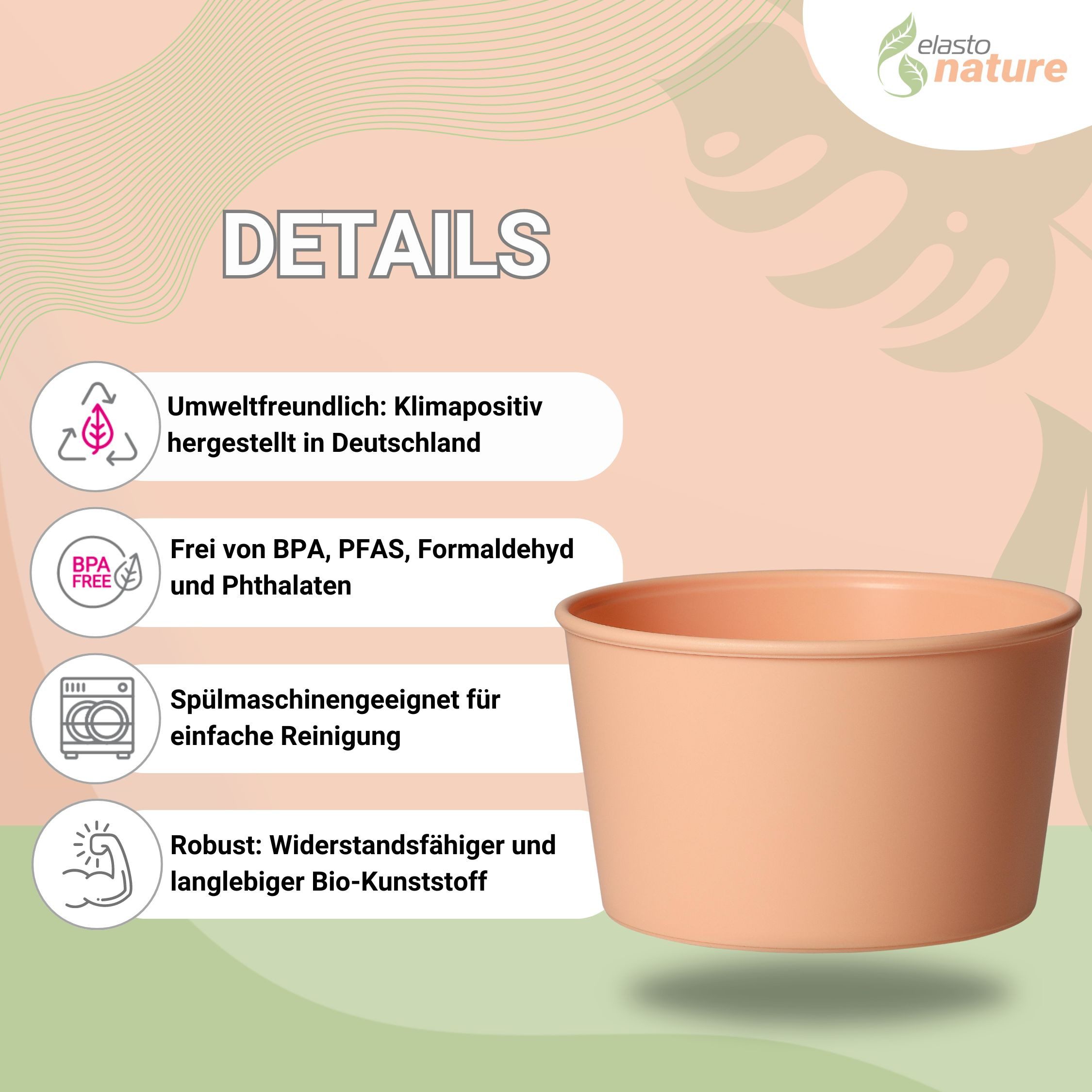 elasto Becher Mehrwegbecher 'ToGo' 460 ml umweltfreundlicher Becher