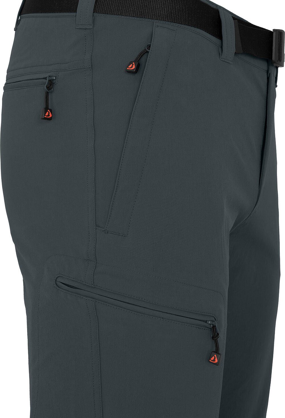 Bergson Outdoorhose REDWOOD Herren Wanderhose, vielseitig, pflegeleicht, Langgrößen, dunkel grau