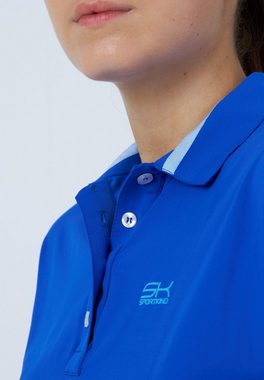 SPORTKIND Funktionsshirt Golf Polo Shirt Loose-Fit Mädchen & Damen kobaltblau