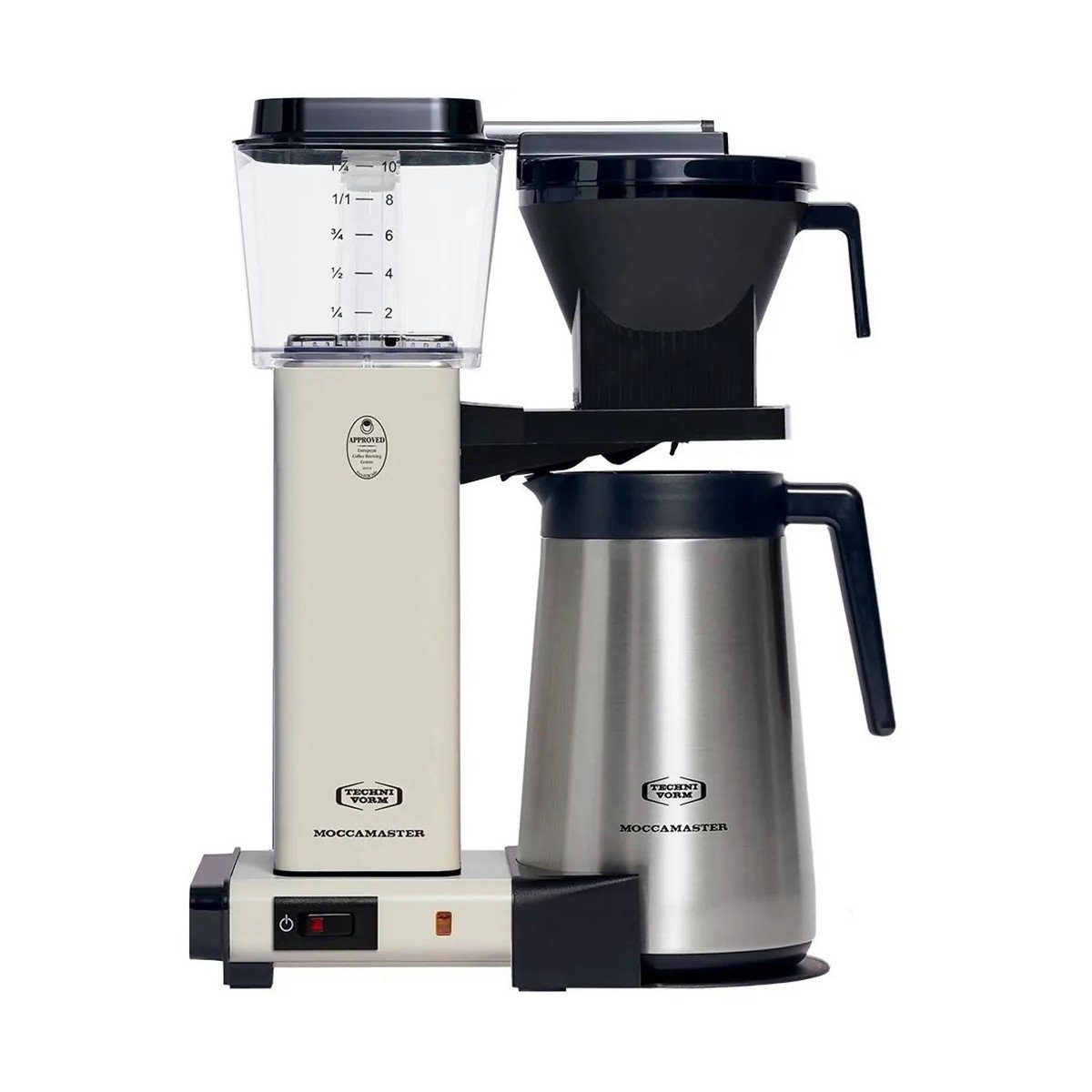 Moccamaster Filterkaffeemaschine, Papierfilter 4, Perfekte Brühtemperatur von 92-96 ° C