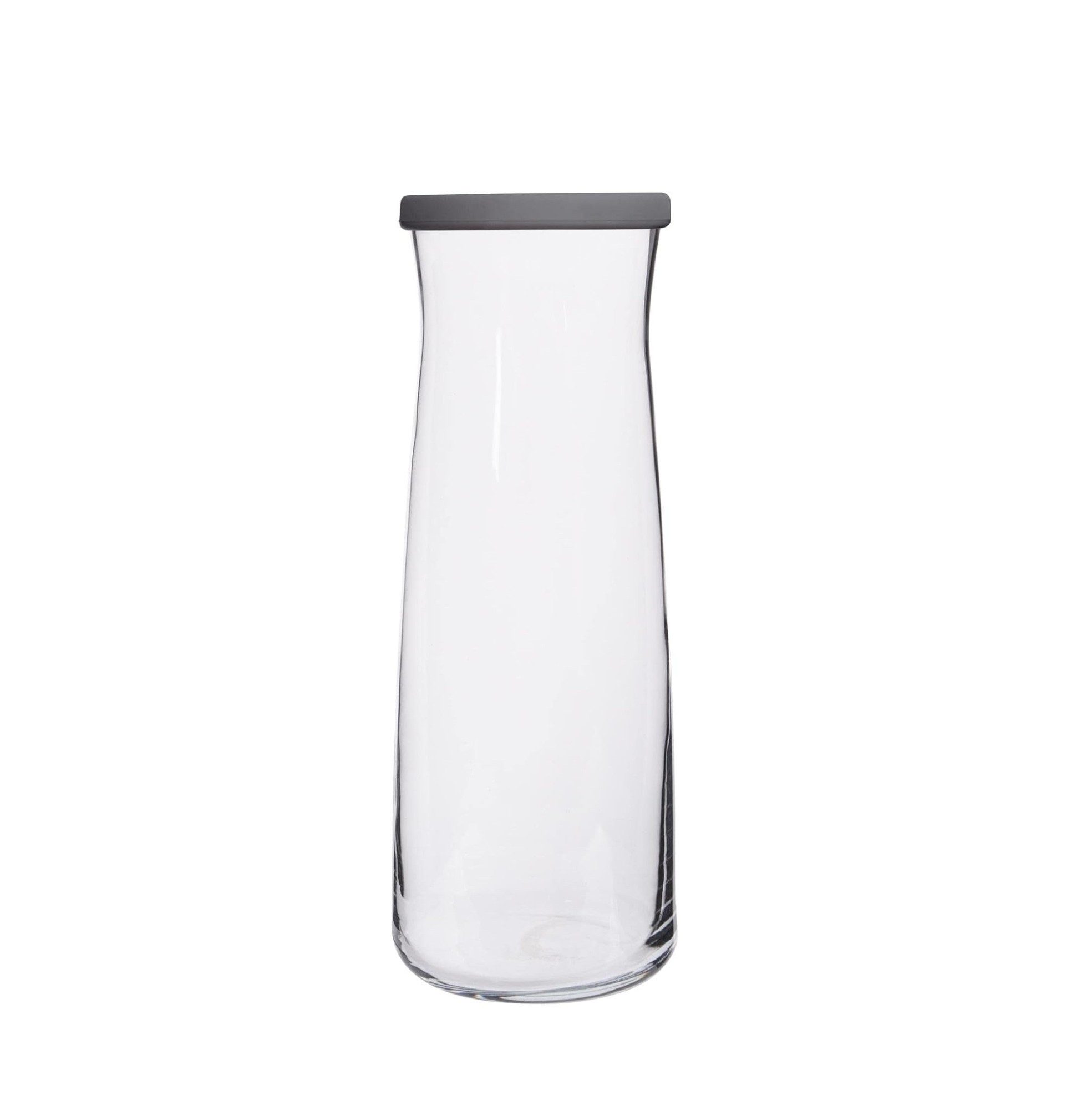 LAV Karaffe Vera mit grauem Silikondeckel - 1,2 Liter - aus hochwertigem Glas, (1-tlg., Glaskaraffe mit Silikondeckel), 1,2 L, mit Silikondeckel, Glas