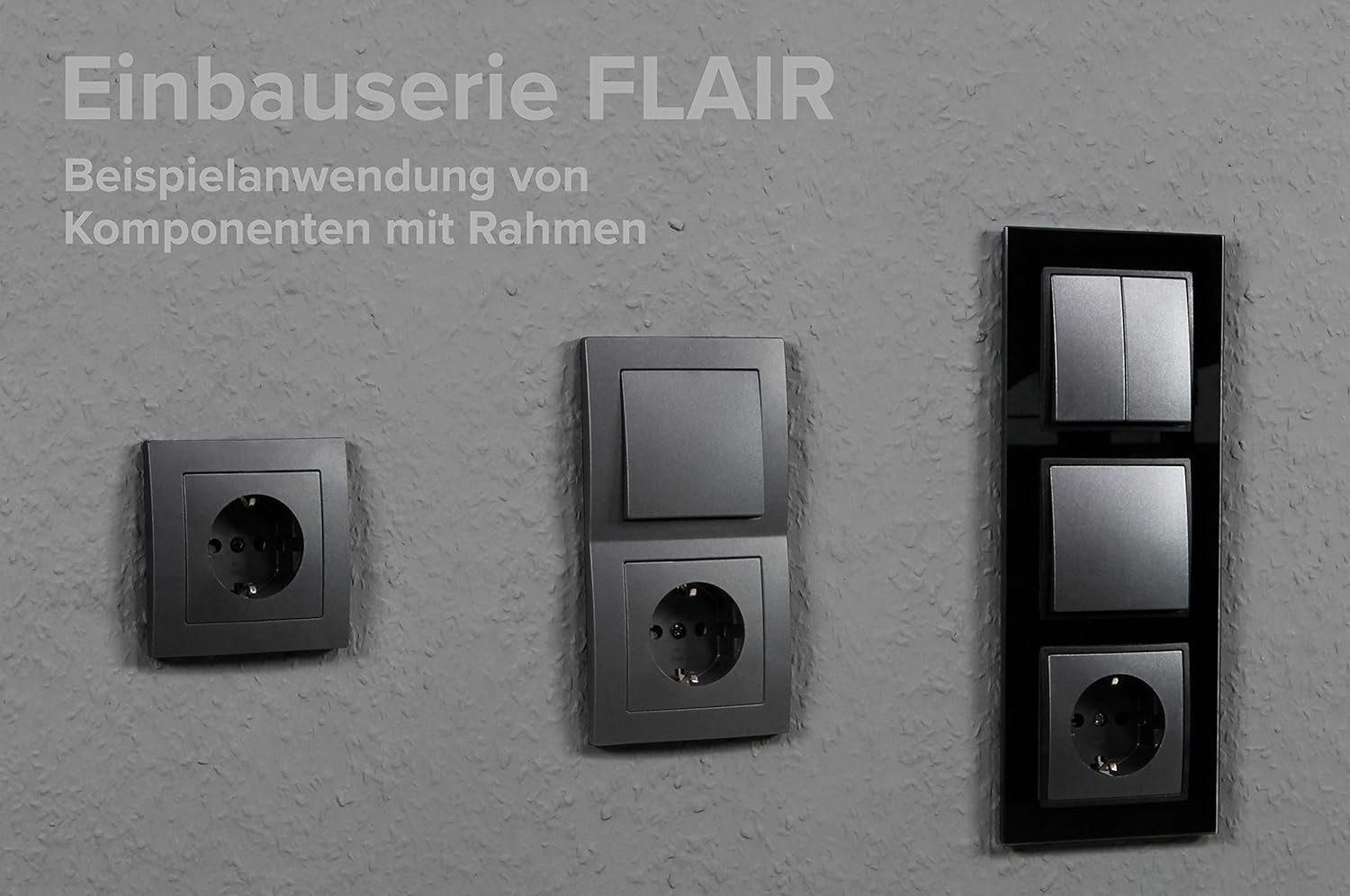 McPower Steckdose MC POWER - FLAIR - Wand Steckdosen und Schalter Set, Megaset, 100-te – Bild 4 von 4