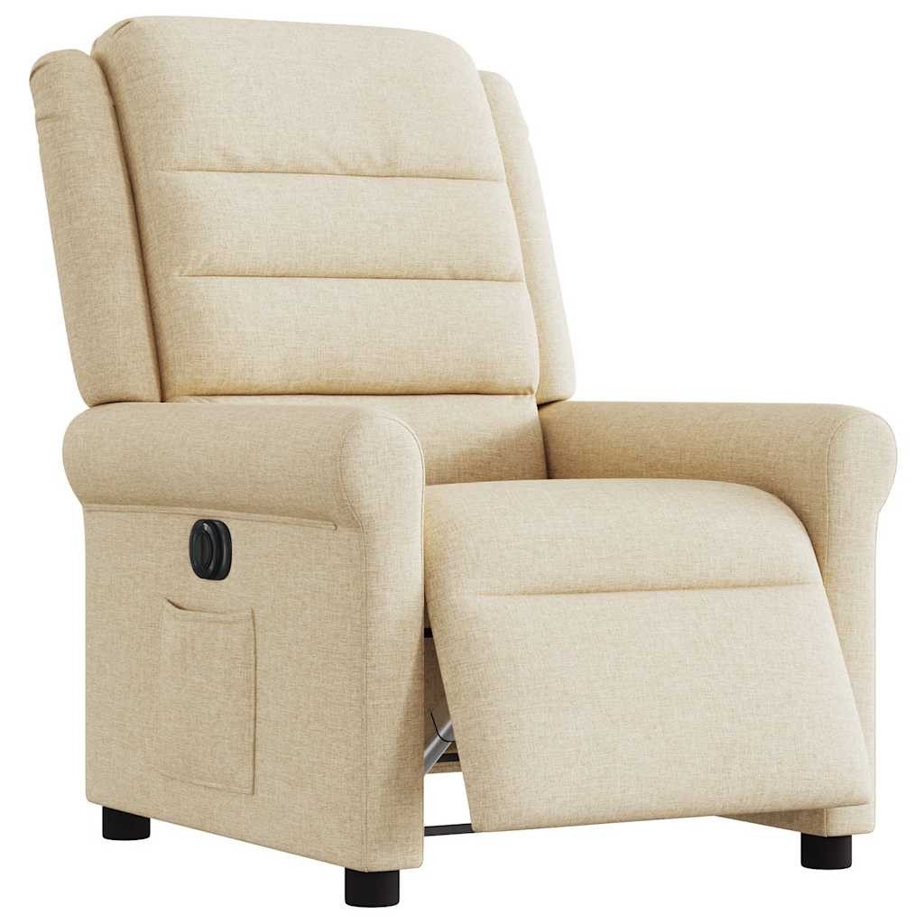 vidaXL Sessel Relaxsessel Elektrisch Creme Stoff günstig online kaufen