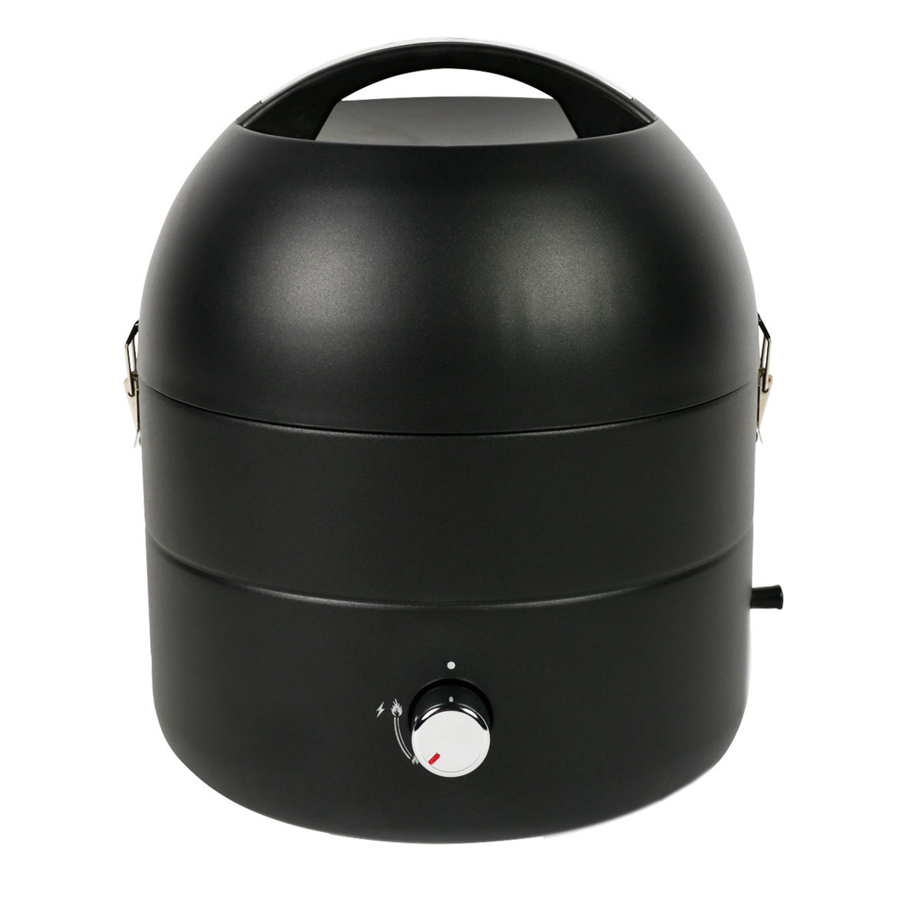 Edelstahl kW Brenner Grill-To-Go, mit Schwarz aus Fettsammler mit TAINO Camping-Gasgrill 2,5