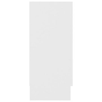 vidaXL Sideboard Vitrinenschrank Weiß 120x30,5x70 cm Spanplatte Glas Vitrine