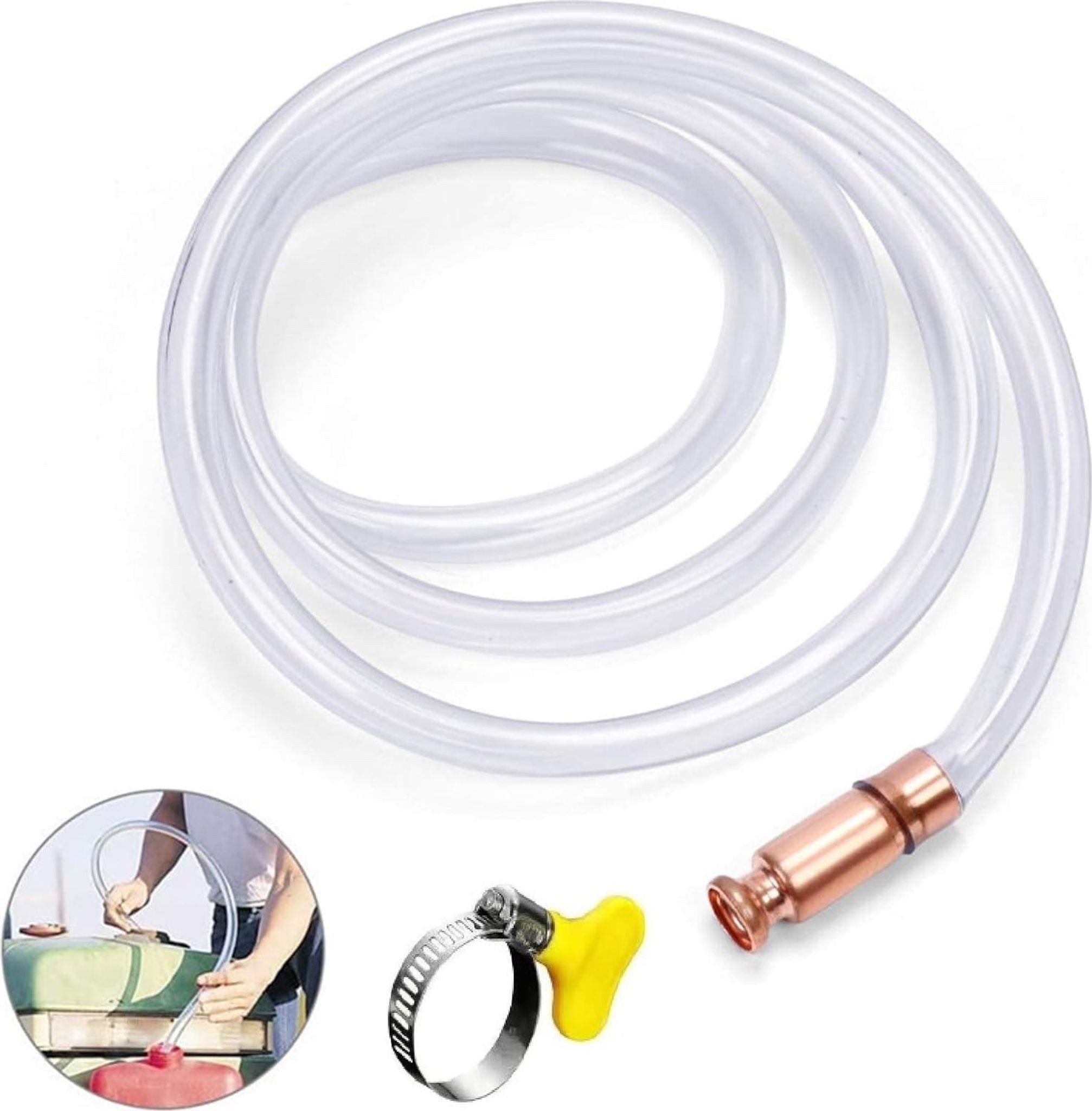 FELIXLEO Saugschlauch Selbstansaugende Schlauchpumpe 1.8M Benzin Wasser Transferpumpe