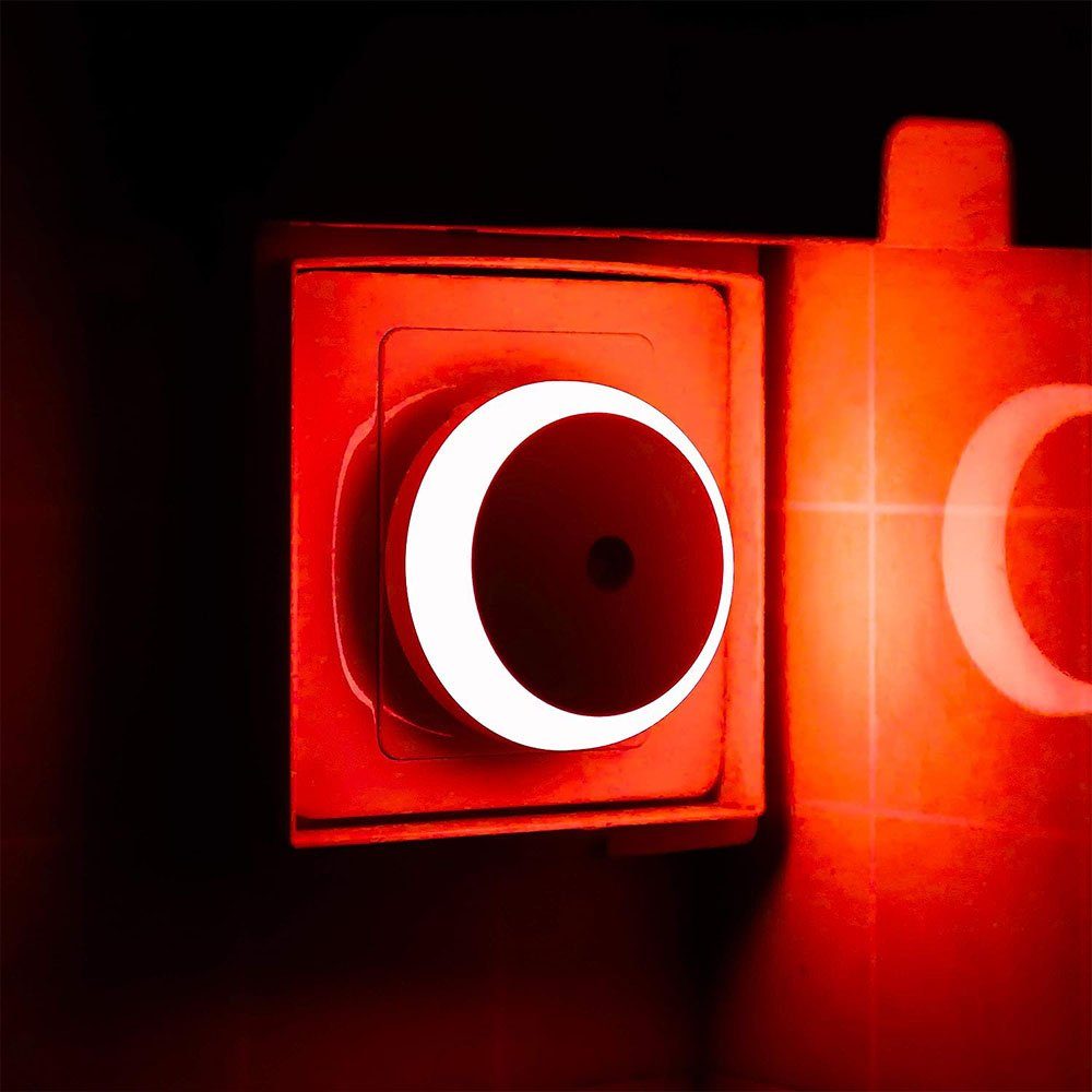 MOUTEN Nachtlicht Nachtlicht-Stecker, Dämmerungssensor, Nachtlicht, rund, 6 Stück RotesLicht