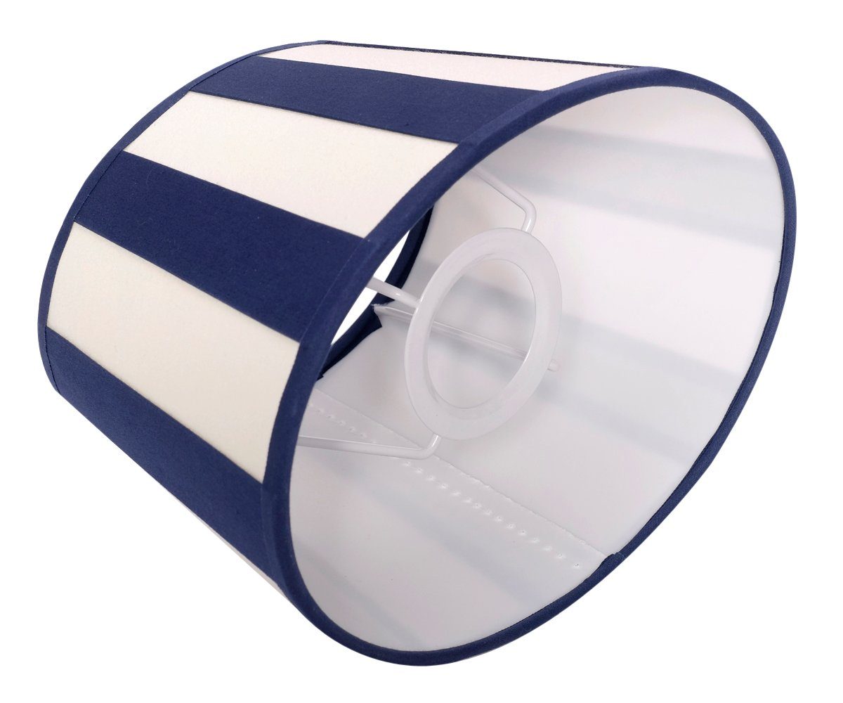 Brillibrum Lampenschirm Lampenschirm gestreift oval rund Streifenmuster E27 E14