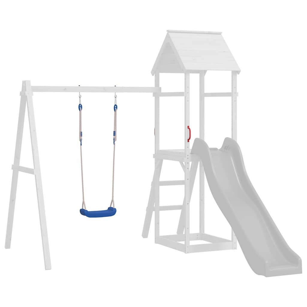 vidaXL Spielturm Schaukelsitze mit Seilen 2 Stk. Blau 37x15 cm Polyethene