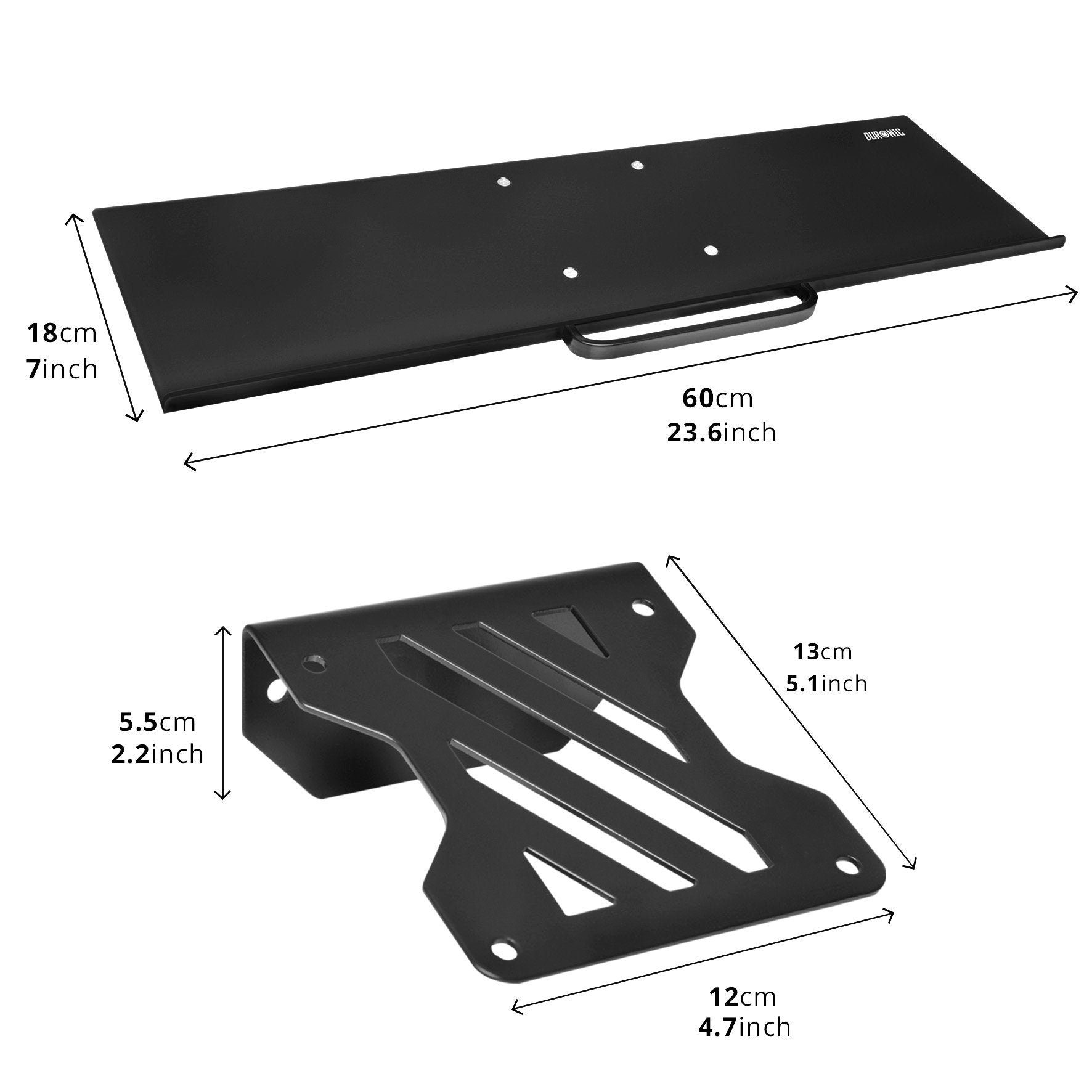 Duronic Monitorständer, (Tastaturhalterung, Keyboardauflage zum Anhängen)
