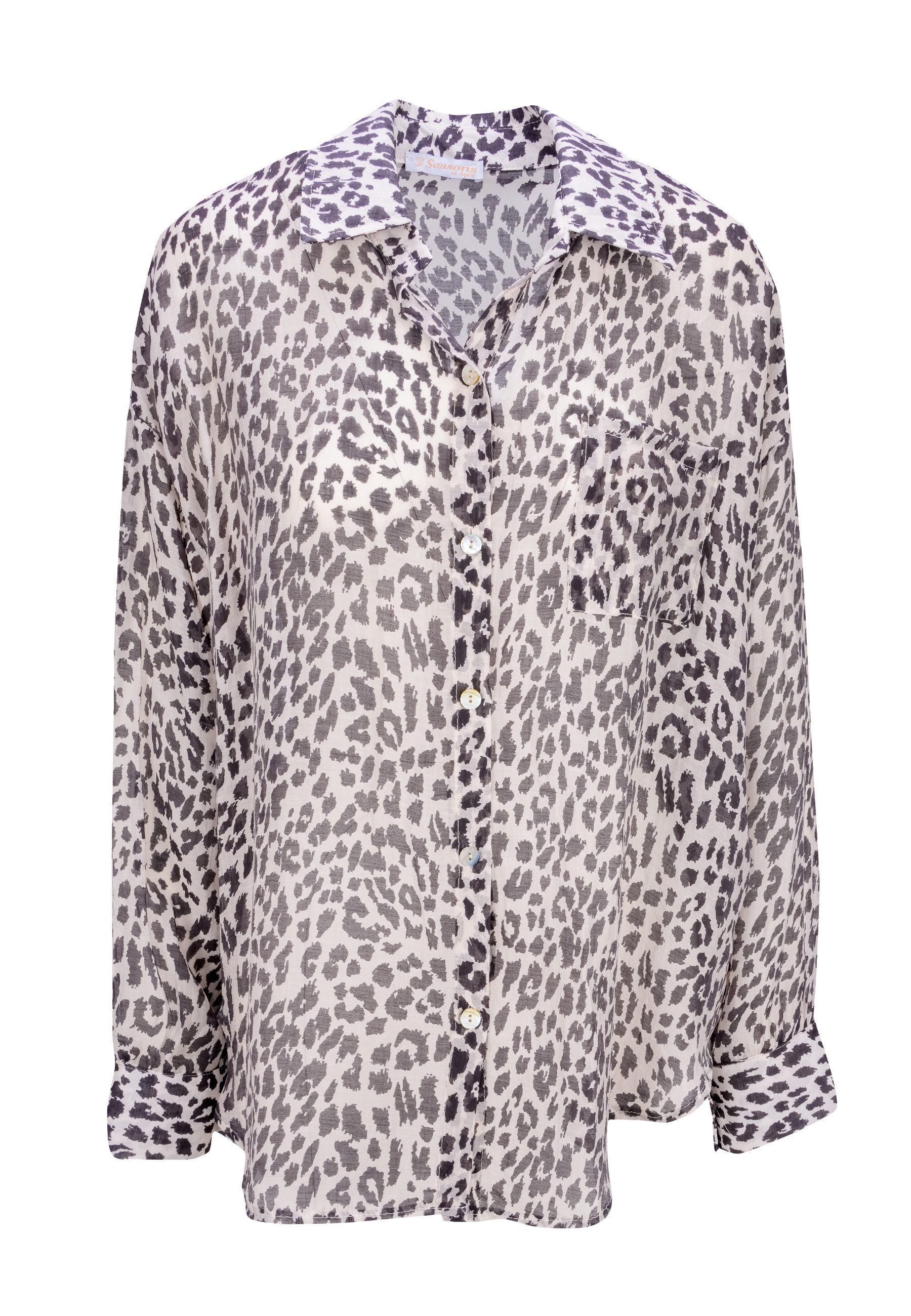 Seasons of April Hemdbluse EILEEN OVERSIZED Leo Hemdbluse, Leicht & Atmungs günstig online kaufen