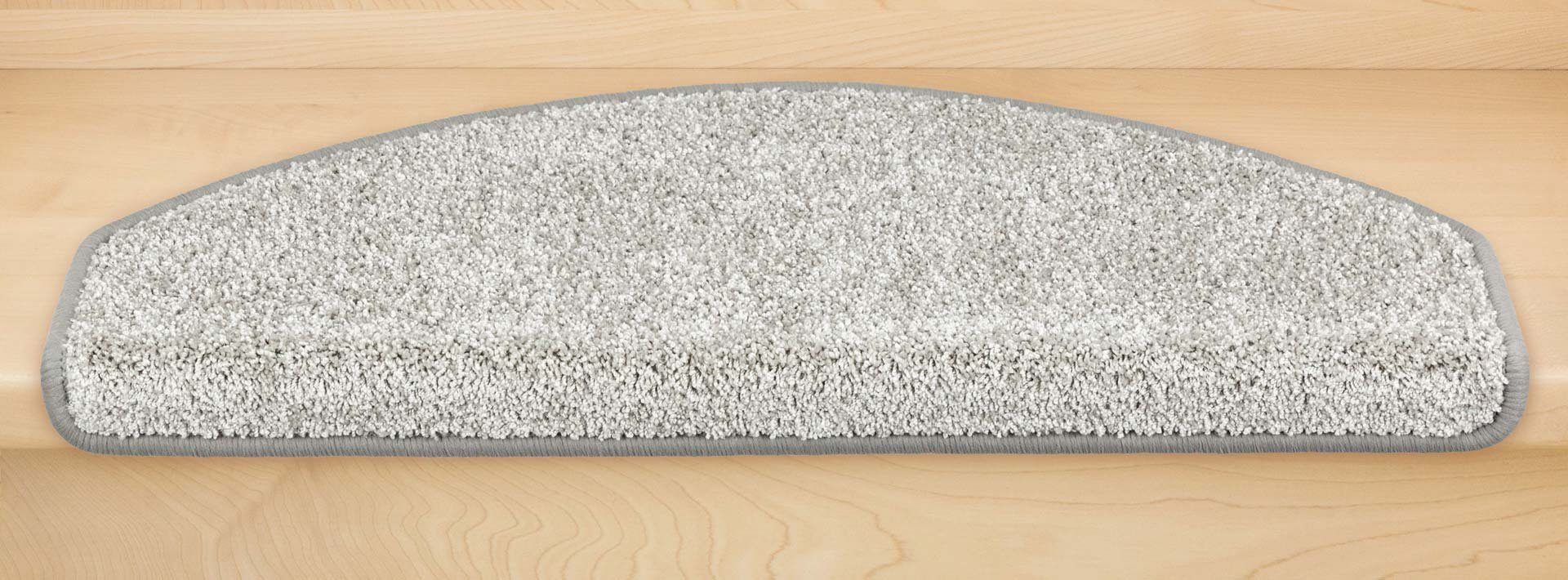 Metzker® Stufenmatte Stufenmatten Ventura Halbrund Lichtgrau 15 Stück, halbrund, Höhe: 8 mm, 15 Stück im Set