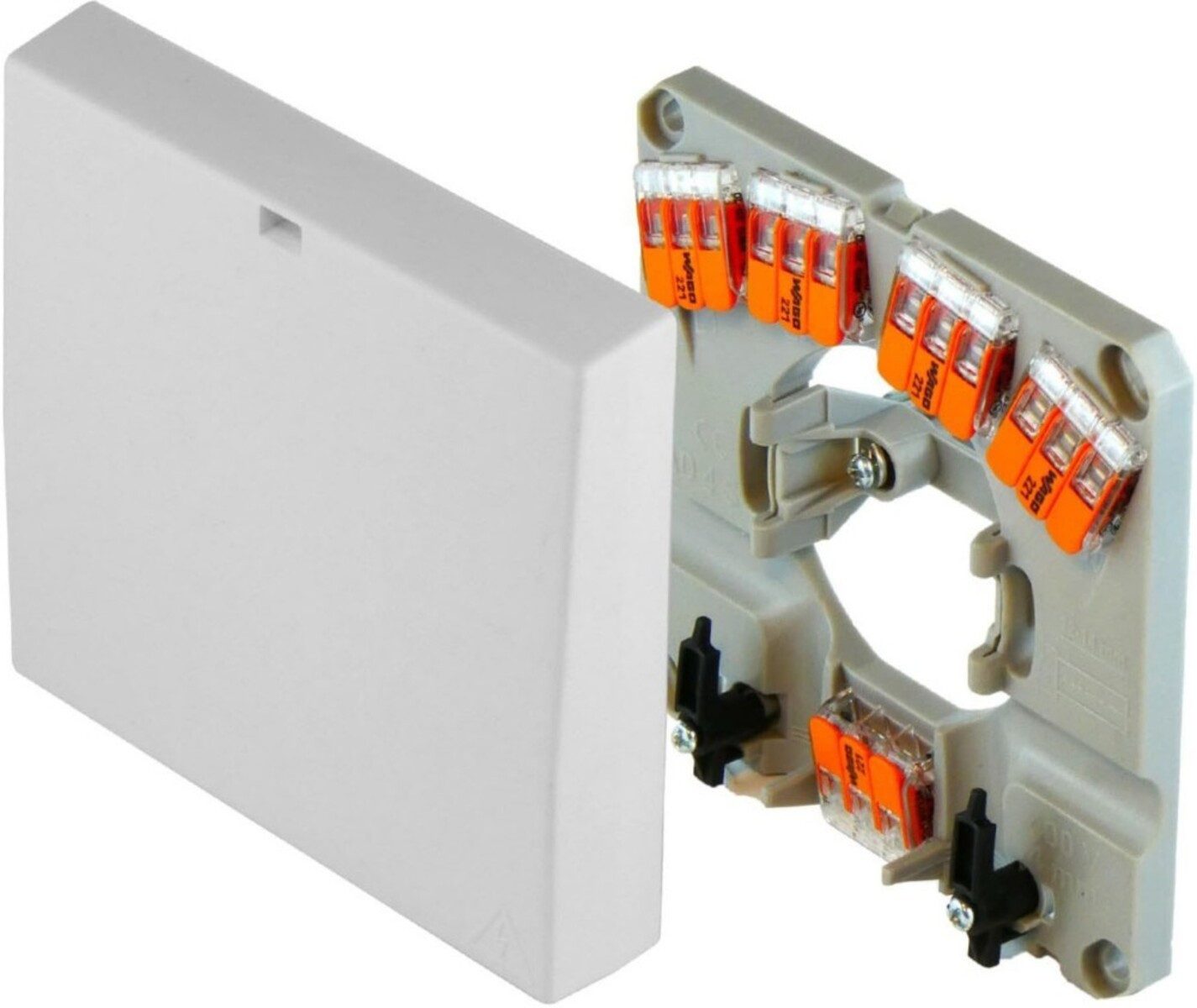 F-tronic Herdanschlussdose 80x80x25mm - Fingersichere Klemmen HAD01