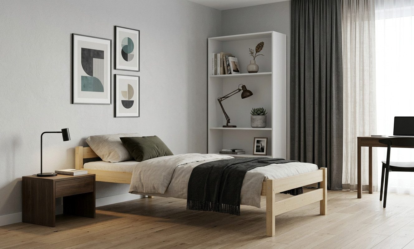 Raumhirsch Furniture Kinderbett 80x160, 80x180, 90x180, 80x200, 90x200 cm - Komplettset (ohne Matratze, Einzelbett für Kinder von 2 - 18 Jahren), verschiedene Farben & Designs